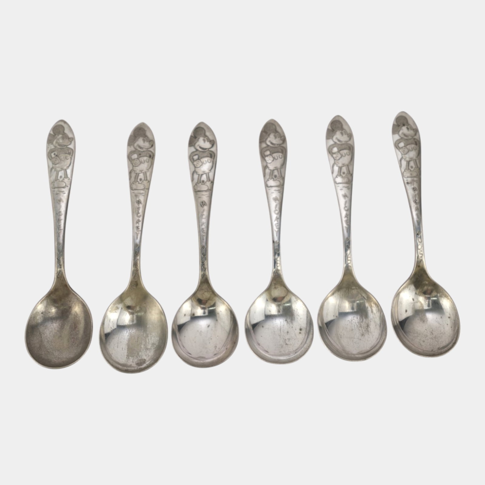 Branford Mid Century Silver Plated Mickey Mouse Children's Spoon Set (1 of 3)