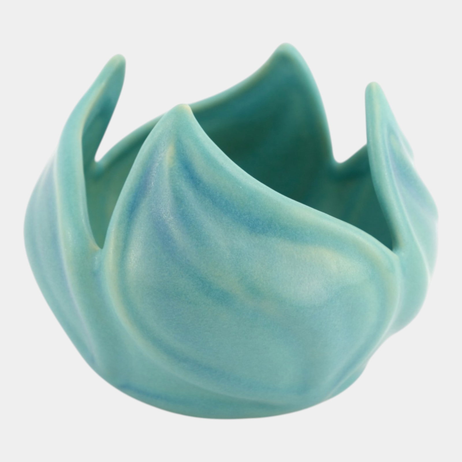 Van Briggle Vintage Art Pottery Ming Turquoise Tulip Flower Form Ceramic Vase (1 of 6)