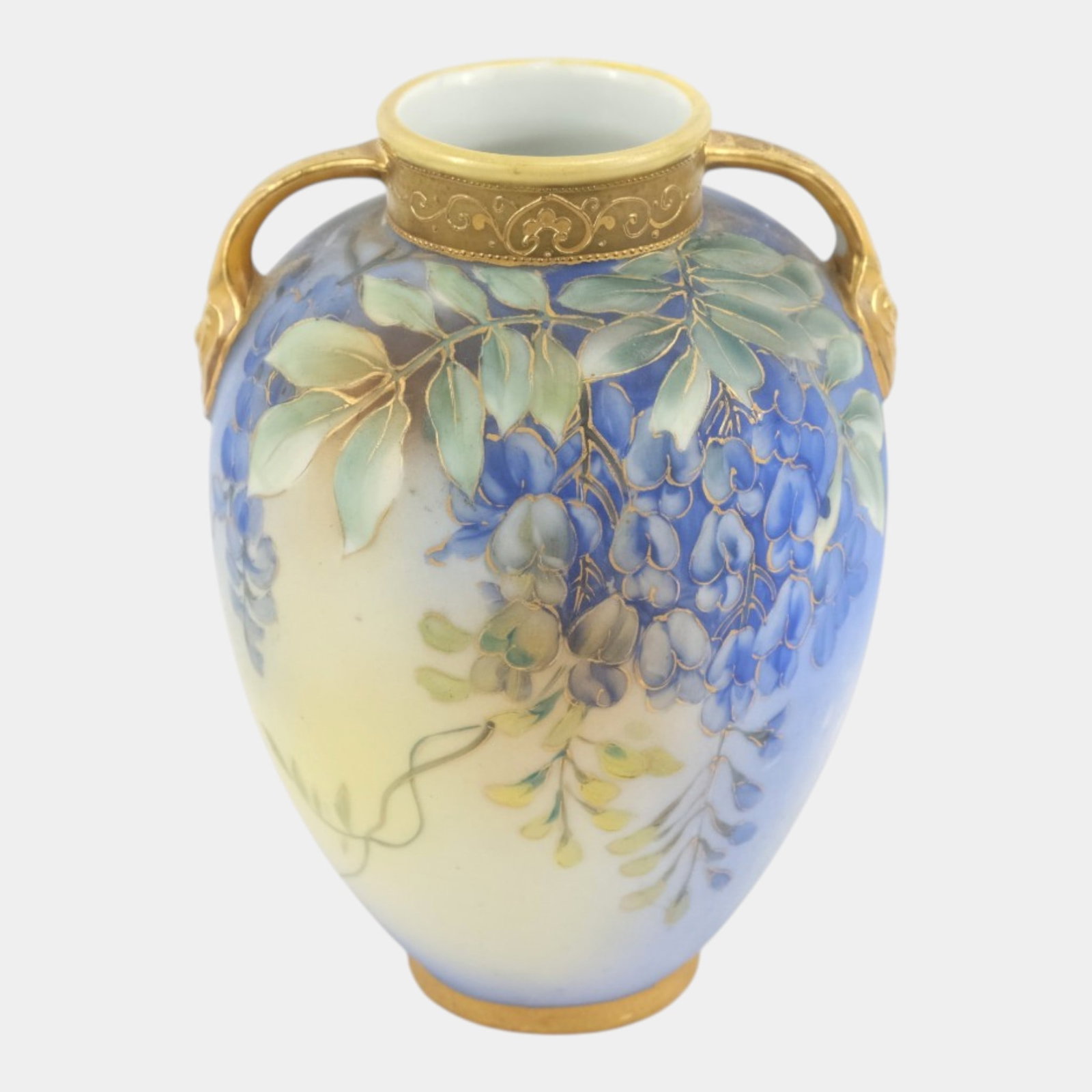 Morimura Brothers Nippon Japanese Early 20th Century Porcelain Floral Handled Vase (1 of 6)