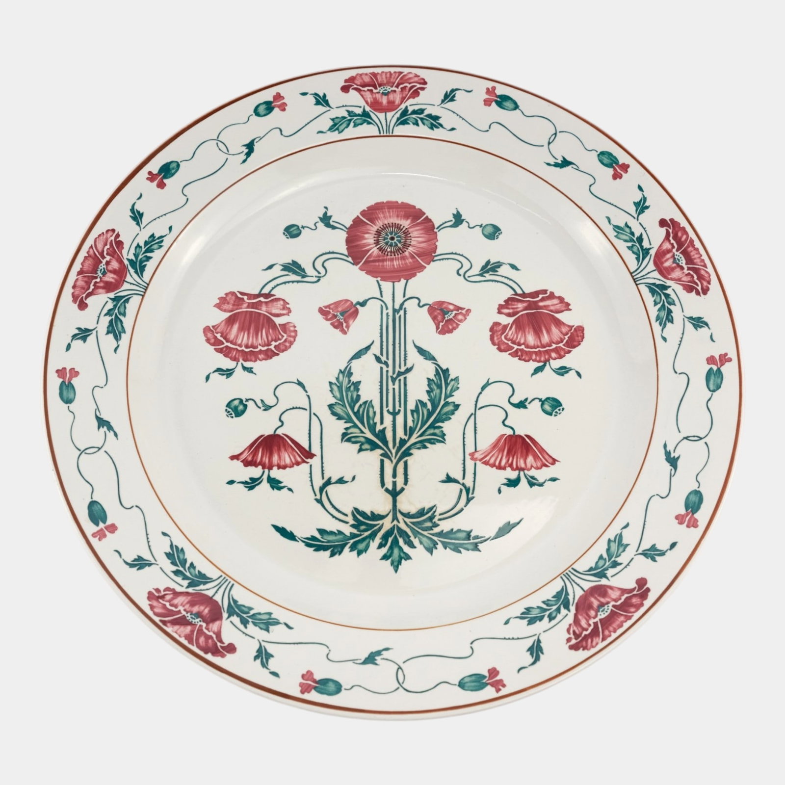 Villeroy And Boch Dresden Saxony Art Nouveau Floral Pattern Large Serving Platter: We offer affordable in-house shipping on all items. Villeroy And Boch Dresden Saxony Art Nouveau Floral Pattern Large Serving Platter Excellent condition. Age related wear. Platter is 1 3/4" tall and 