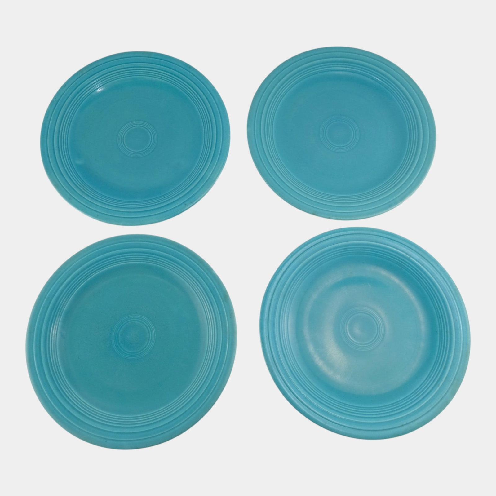 Fiesta Vintage Turquoise Ringed Pattern Dinner Plate Set Of 4 (1 of 2)