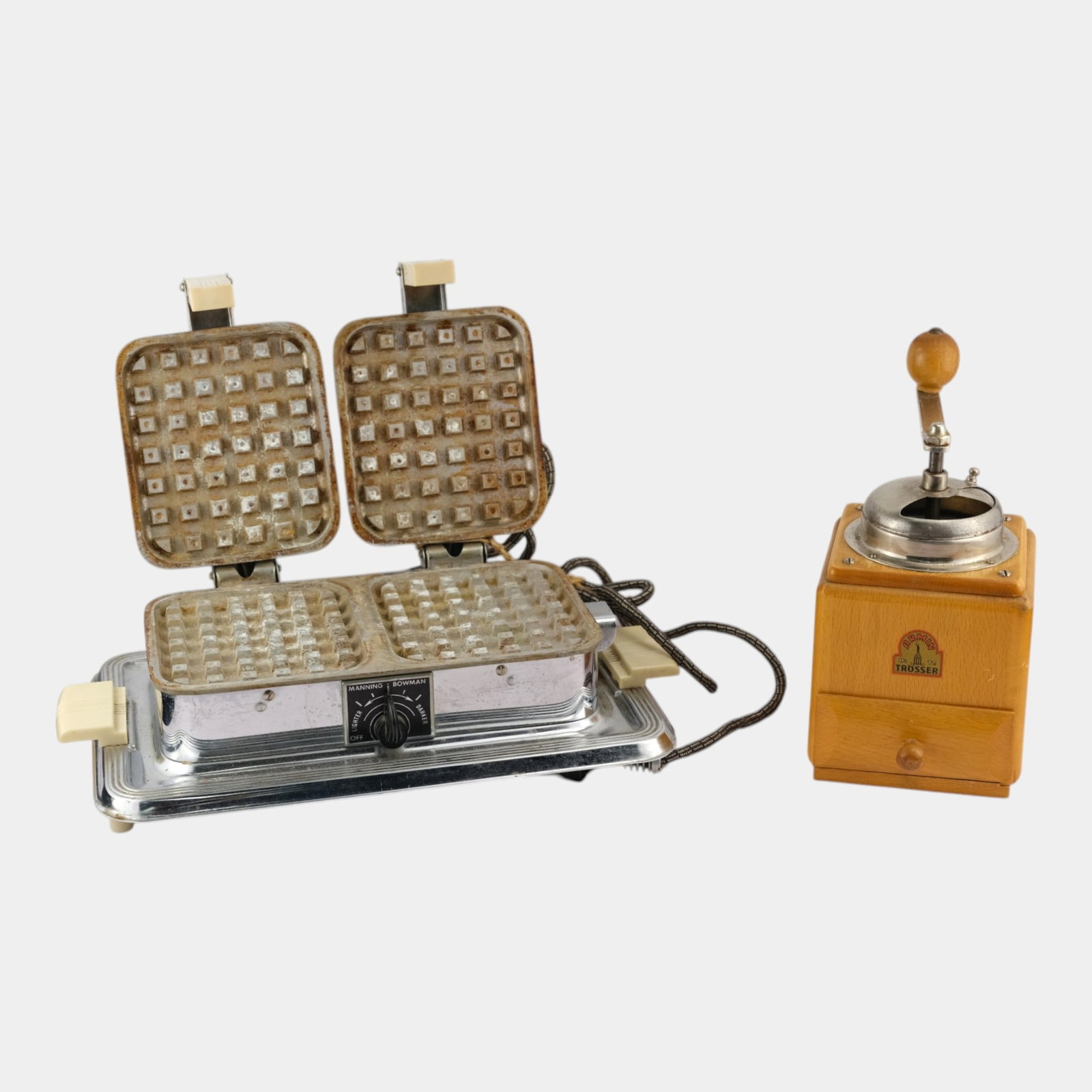 Manning Bowman Chrome & Bakelite Electric Waffle Maker & Armin Trosser Coffee Grinder (1 of 6)