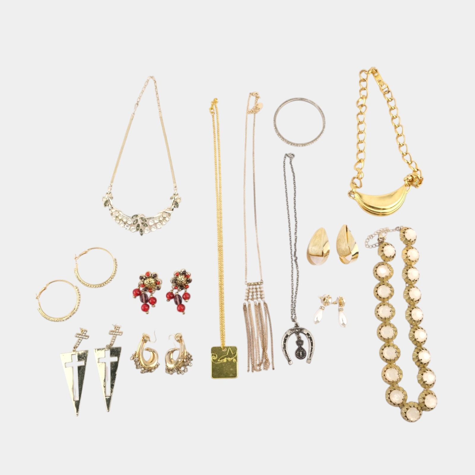 Monet & Other Gold And Silver Tone Costume Jewelry Necklaces And Earrings (1 of 6)