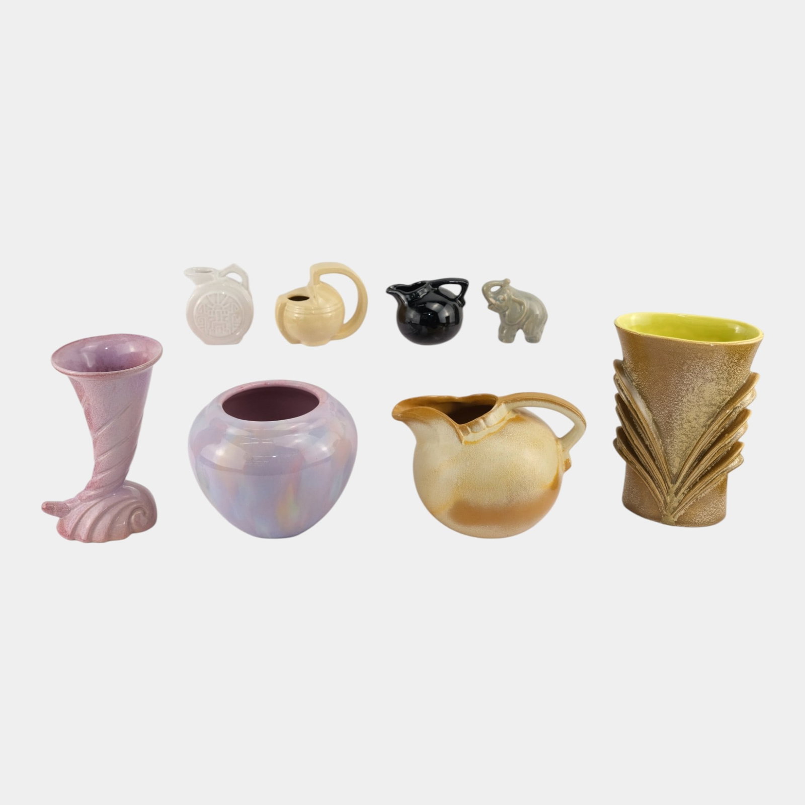 Frankoma, Red Wing, & Other Mid Century American Art Pottery Pitchers Vases Elephant (1 of 4)