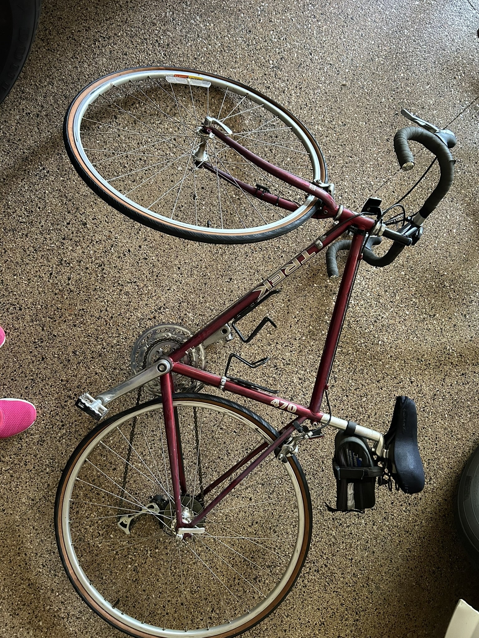 Trek 470 Vintage 1990s Red Chromoly Steel Frame Road Bike Racing Bike (1 of 4)