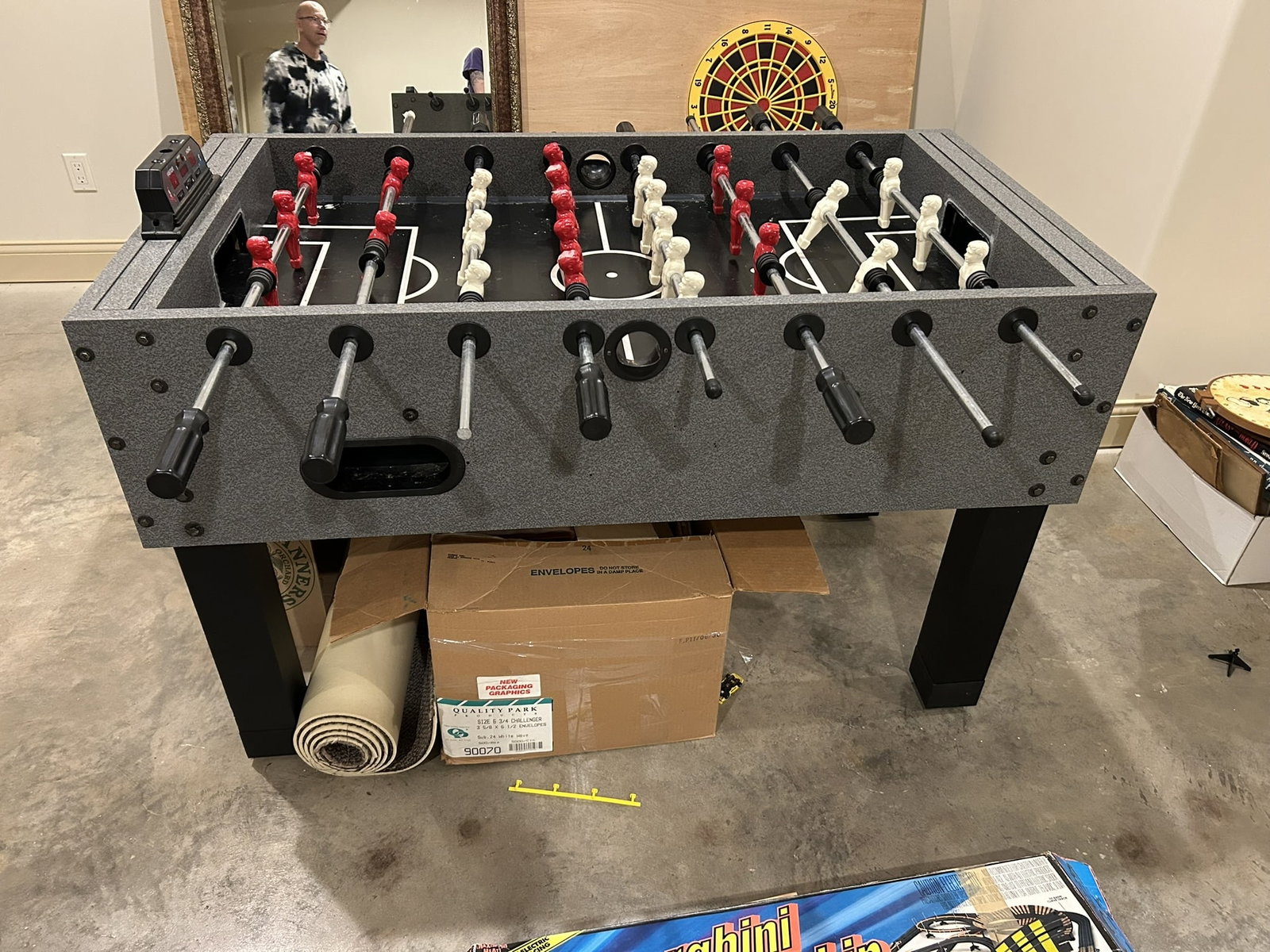 Contemporary Gray & Black Granite Finish Foosball Game Table (1 of 4)