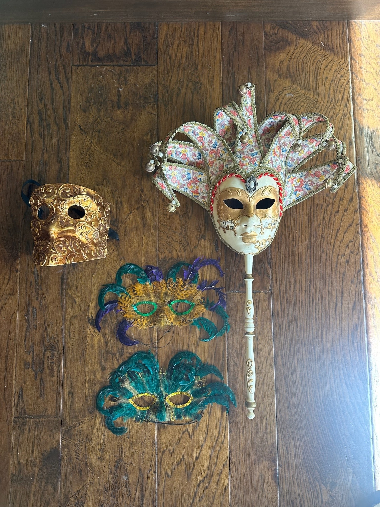 Venetian Style Glittered Mardi Gras Masquerade Costume Mask Grouping (1 of 3)