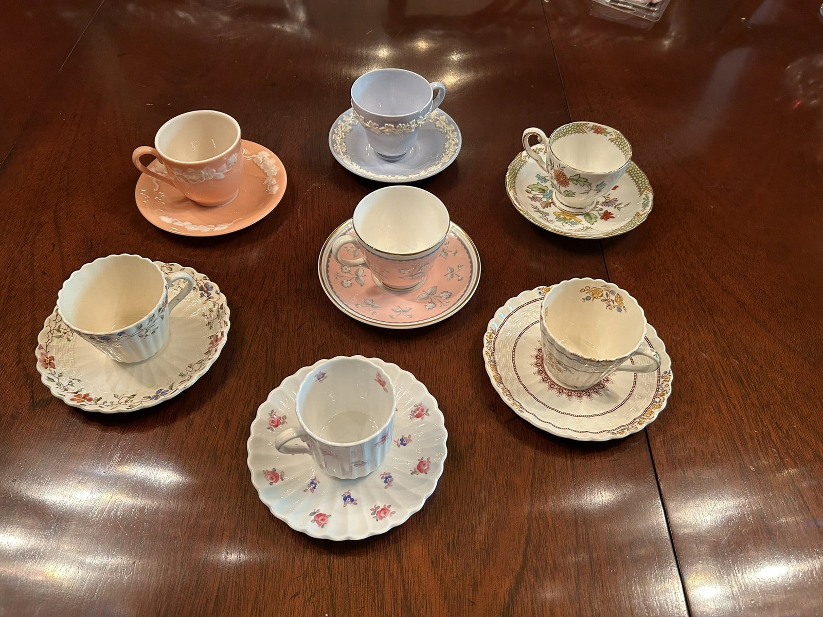 Copeland Spode, Wedgwood, Tuscany & Other English Porcelain Cup & Saucer Sets (1 of 4)