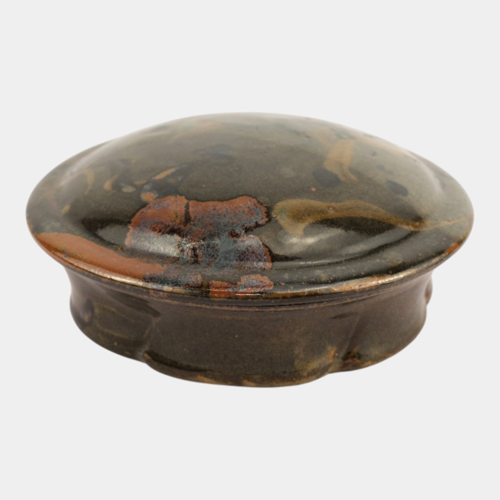 John Glick (1938-2017) Plum Tree Pottery Painterly Domed Lidded Jar Domed Lid (1 of 4)