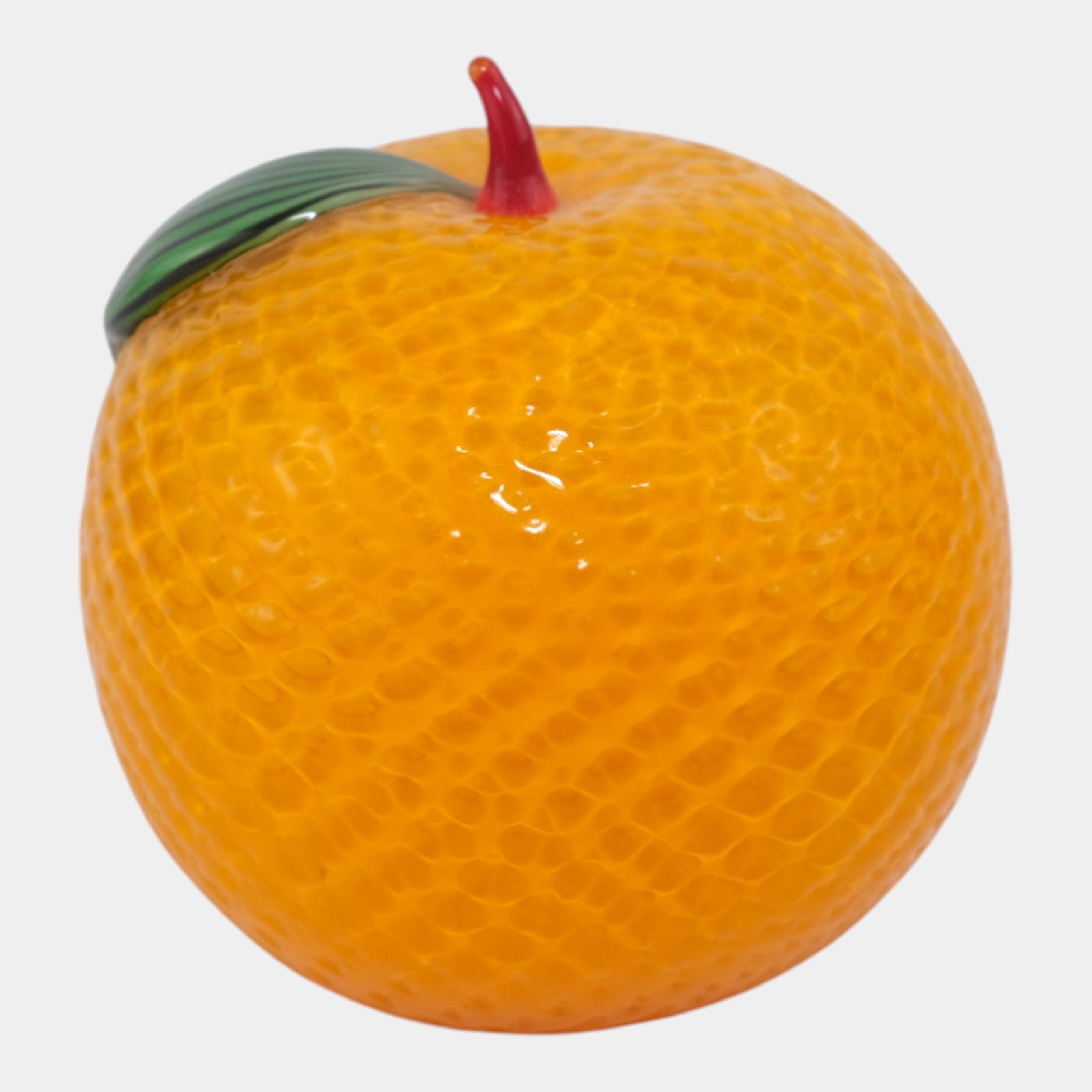 Vintage Art Glass Orange Fruit Form Mid 20th Century Paperweight: We offer affordable in-house shipping on all items.For higher resolution images please visit bid.craftedauctions.com Vintage Art Glass Orange Fruit Form Mid 20th Century Paperweight Excellent original