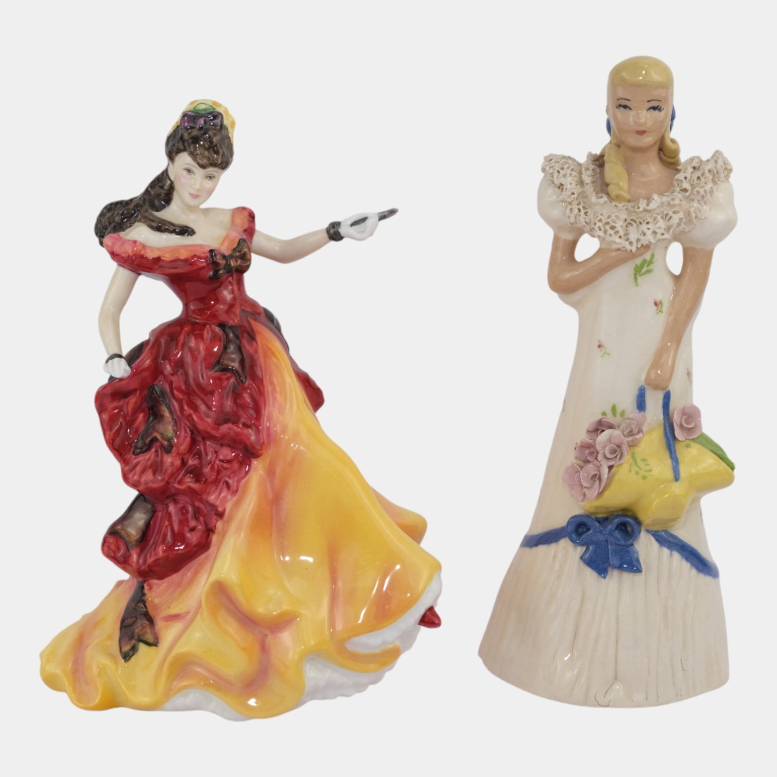 Royal Doulton 1996 Belle Figure Of The Year And Ynez Ward Pauline Figurine: We offer affordable in-house shipping on all items.For higher resolution images please visit bid.craftedauctions.com Royal Doulton 1996 Belle Figure Of The Year And Ynez Ward Pauline Figurine Excellen