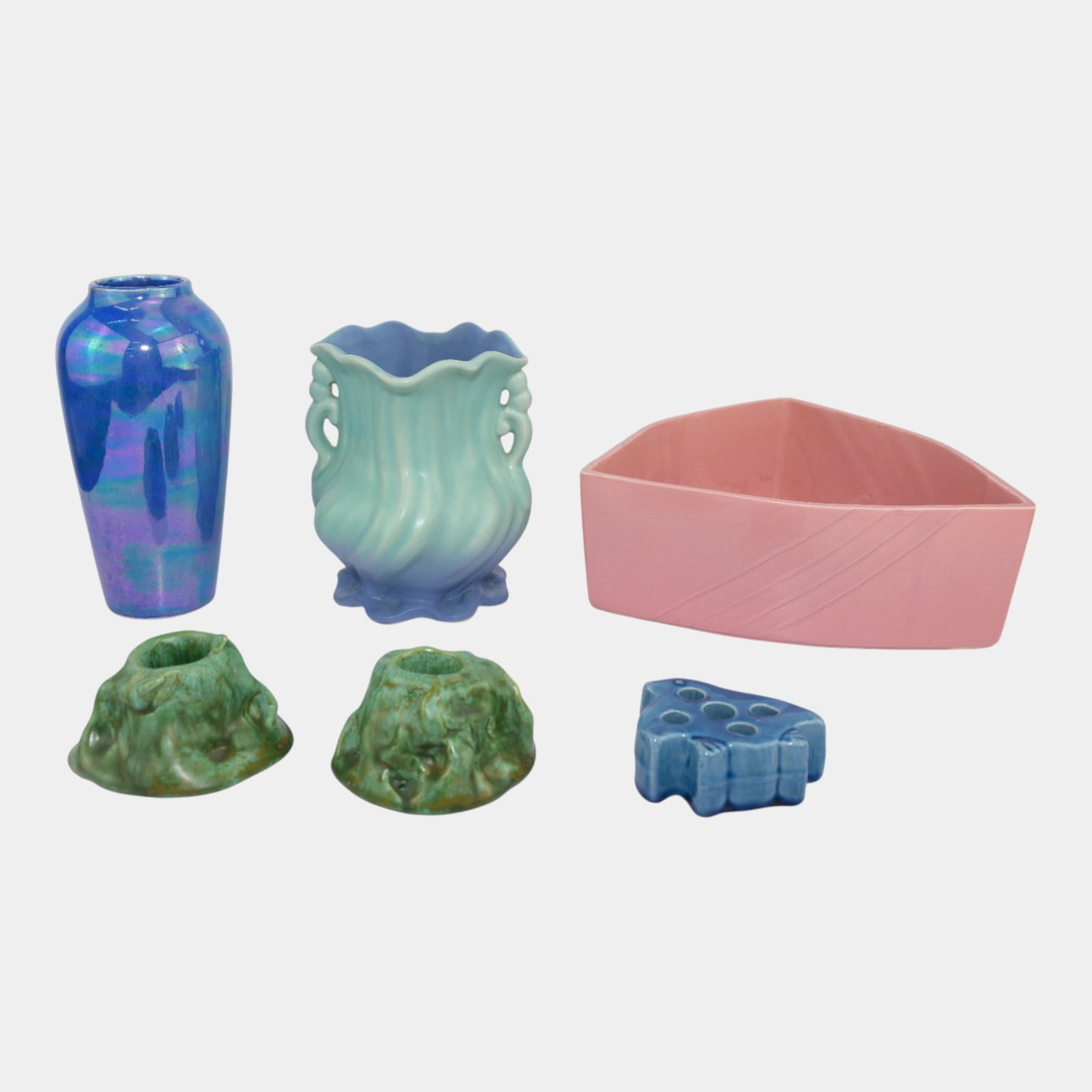 Weller Awaji And Others Art Pottery Ceramic Vases Bowl Flower Frog Candleholders (1 of 4)