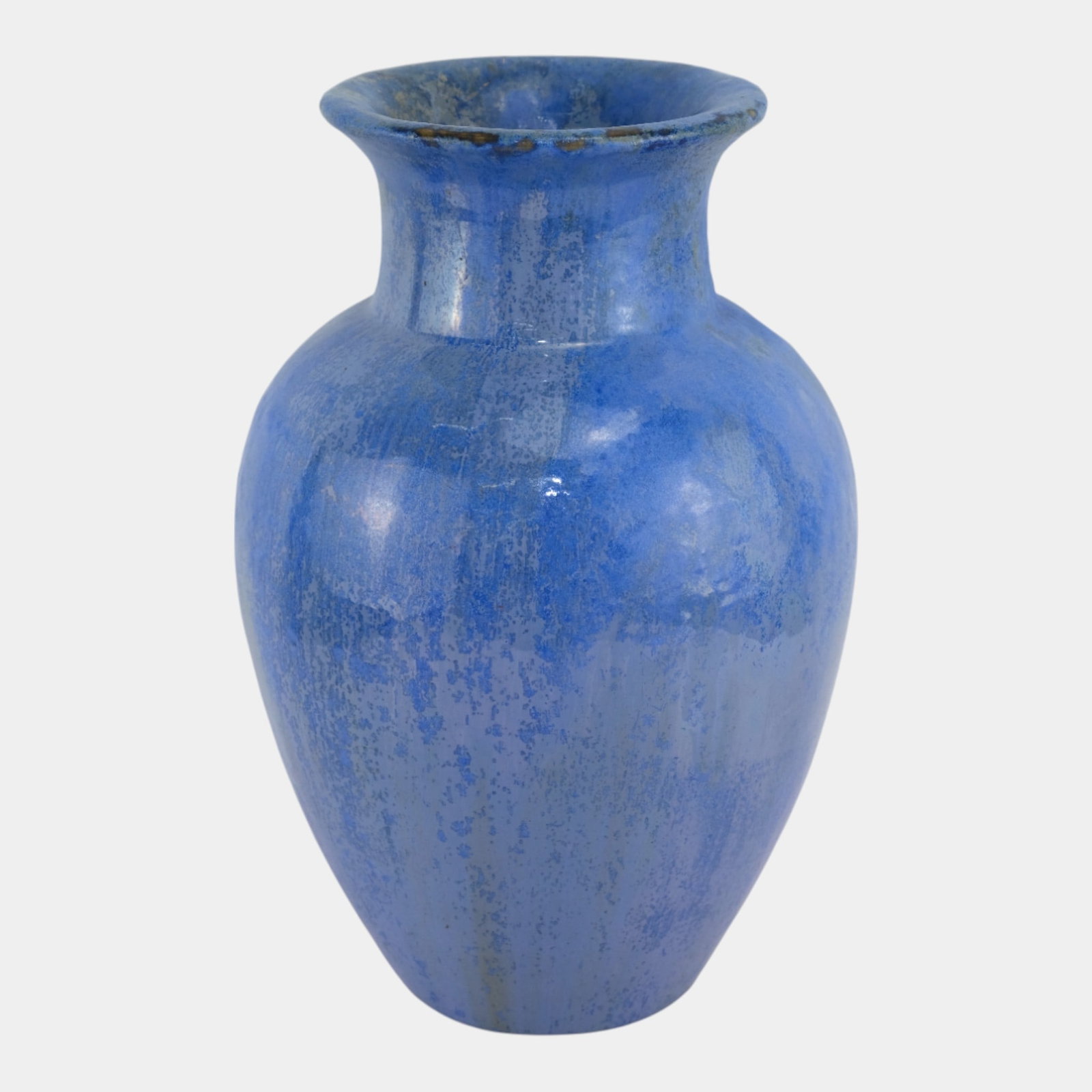 Fulper Arts And Crafts Pottery Blue Crystalline Glaze Tapered Body Ceramic Vase (1 of 8)