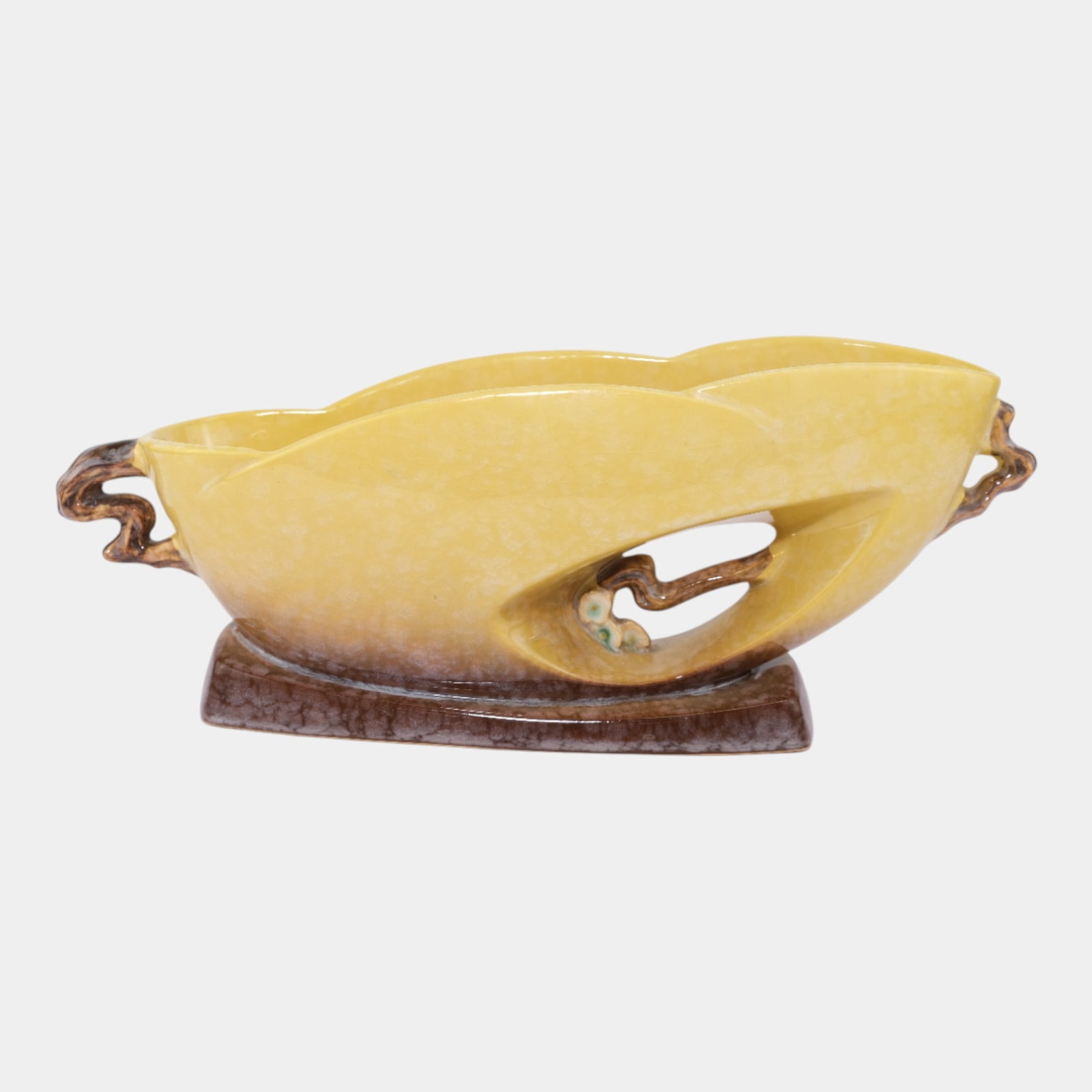 Roseville Artwood Yellow 1951 Mid Century Modern Pottery Ceramic Planter 1062-12: We offer affordable in-house shipping on all items.For higher resolution images please visit bid.craftedauctions.com Roseville Artwood Yellow 1951 Mid Century Modern Pottery Ceramic Planter 1062-12 Pl
