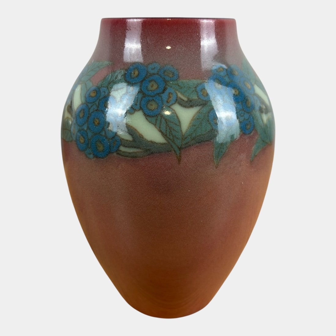 Rookwood Pottery 1921 Arts & Crafts Pink Jeweled Porcelain Floral Vase 604F Sax: We offer affordable in-house shipping on all items.For higher resolution images please visit bid.craftedauctions.com Rookwood Pottery 1921 Arts & Crafts Pink Jeweled Porcelain Floral Vase 604F Sax Ric