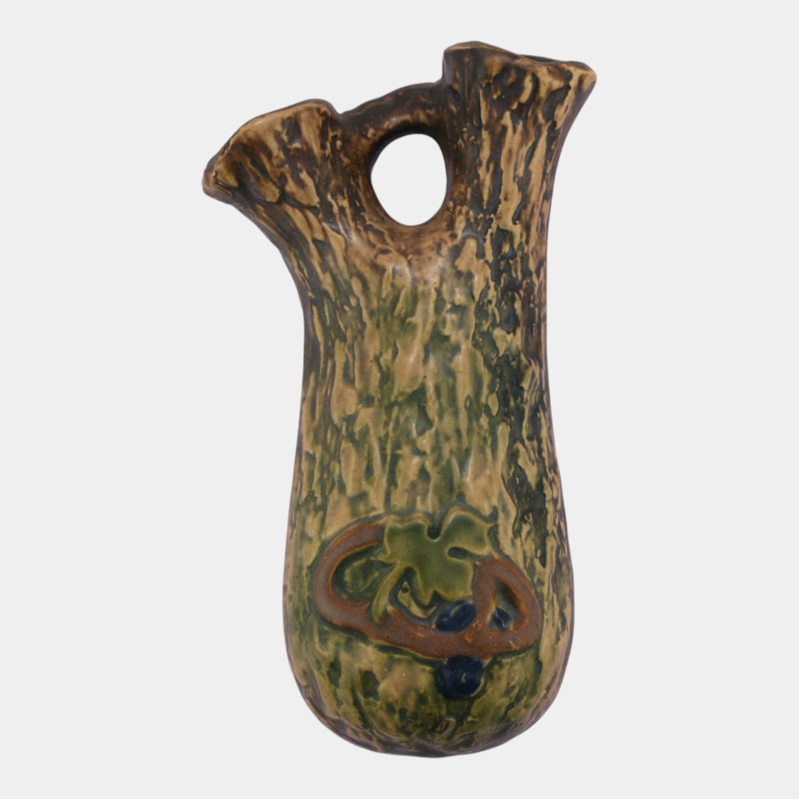 Roseville Imperial I Brown Vintage Arts and Crafts Ceramic Wall Pocket 1222-9: We offer affordable in-house shipping on all items.For higher resolution images please visit bid.craftedauctions.com Roseville Imperial I Brown Vintage Arts and Crafts Ceramic Wall Pocket 1222-9 Nice 