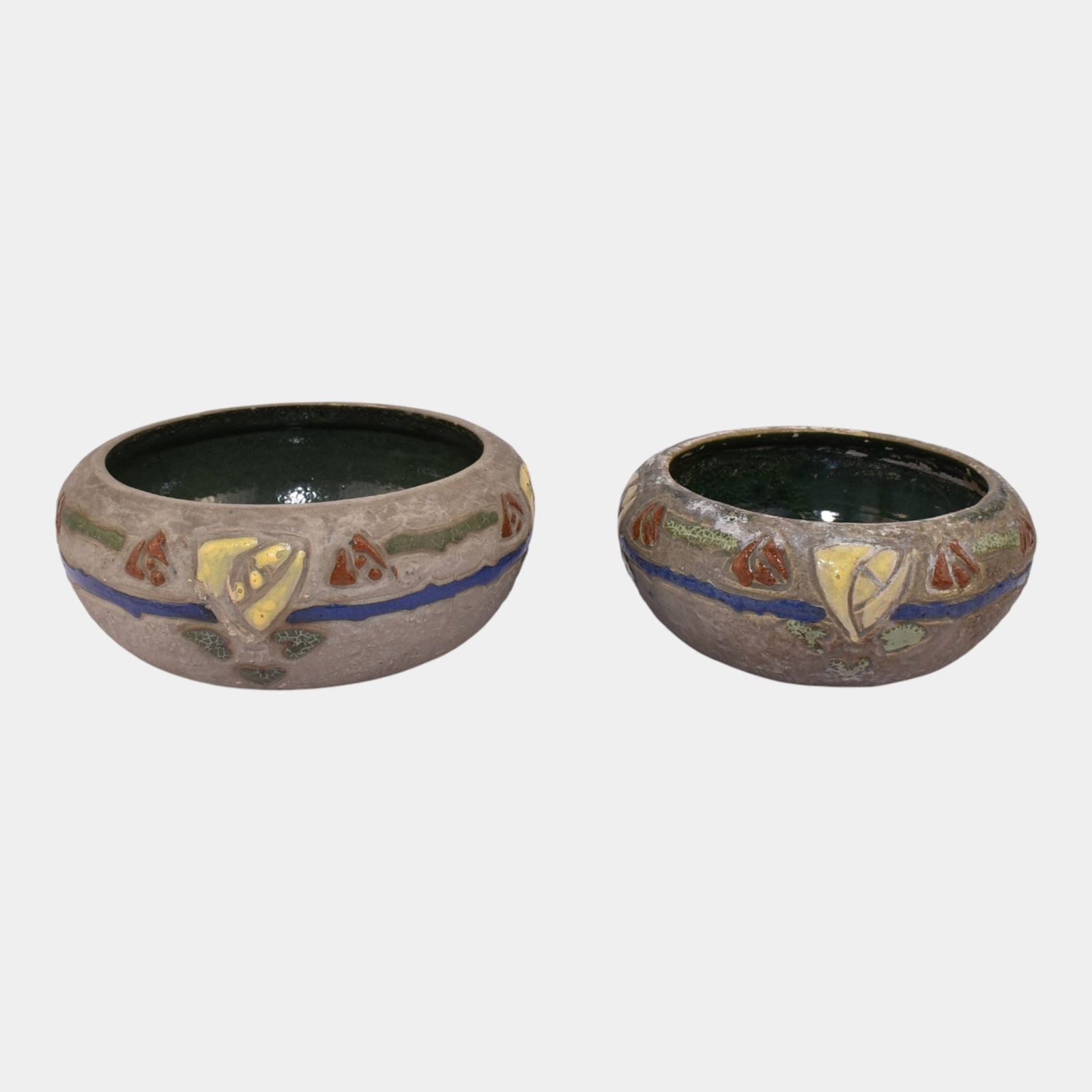 Roseville Pottery Mostique Yellow Rose Arts And Crafts Ceramic Bowl 73-7 73-5 (1 of 6)