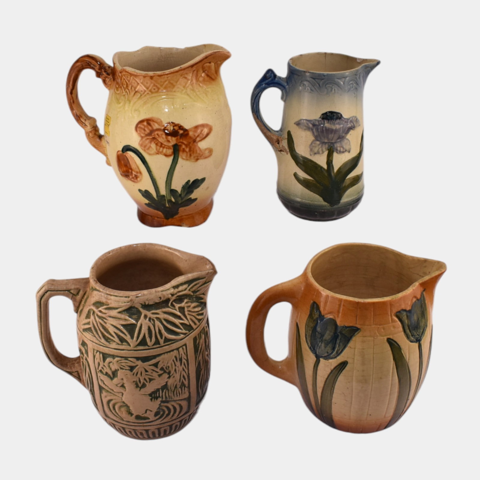 Roseville Early Ware And Weller Zona Vintage Art Pottery Ceramic Pitchers (1 of 3)