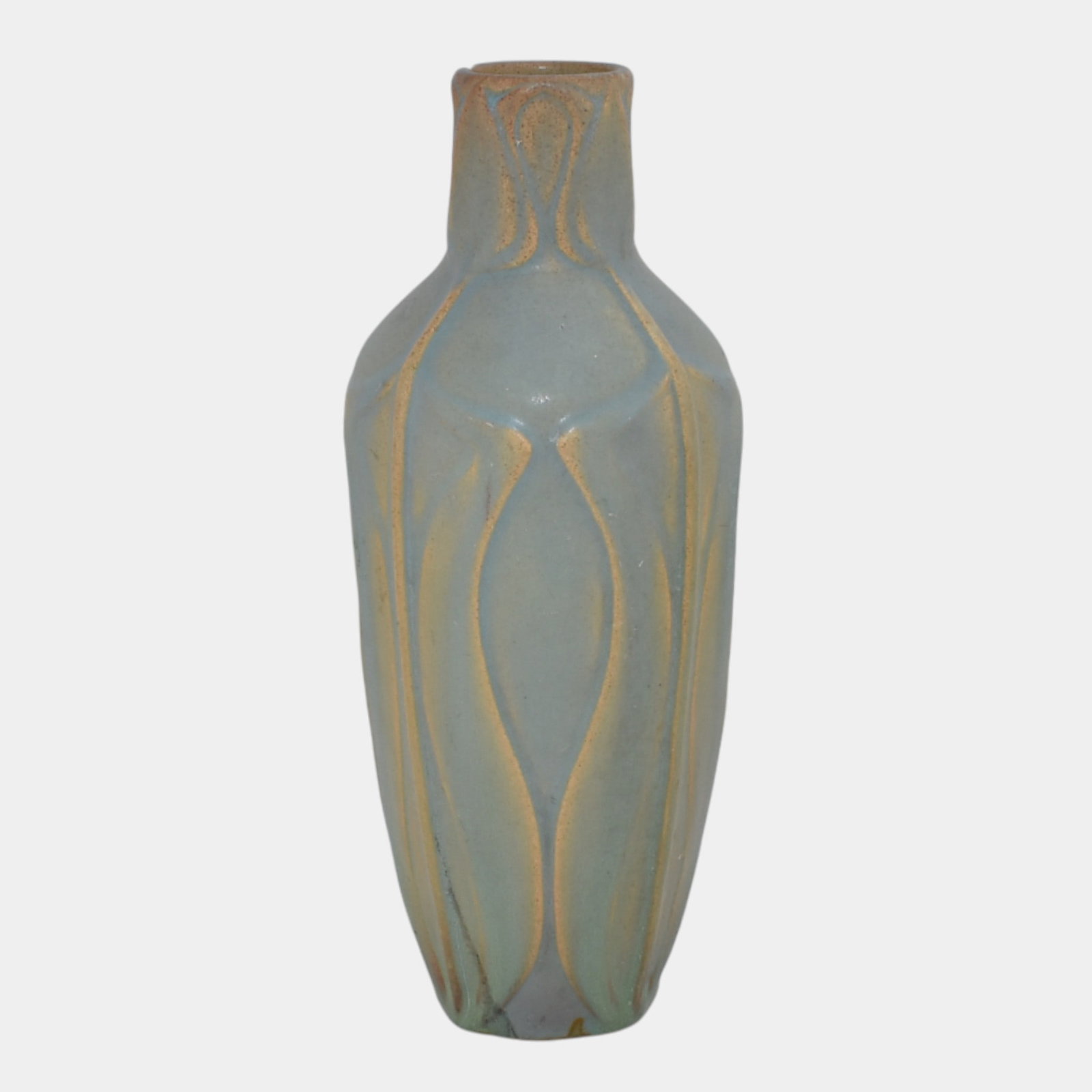 Van Briggle 1907-1912 Arts And Crafts Pottery Blue Gray Tulip Tall Vase 751 (1 of 3)
