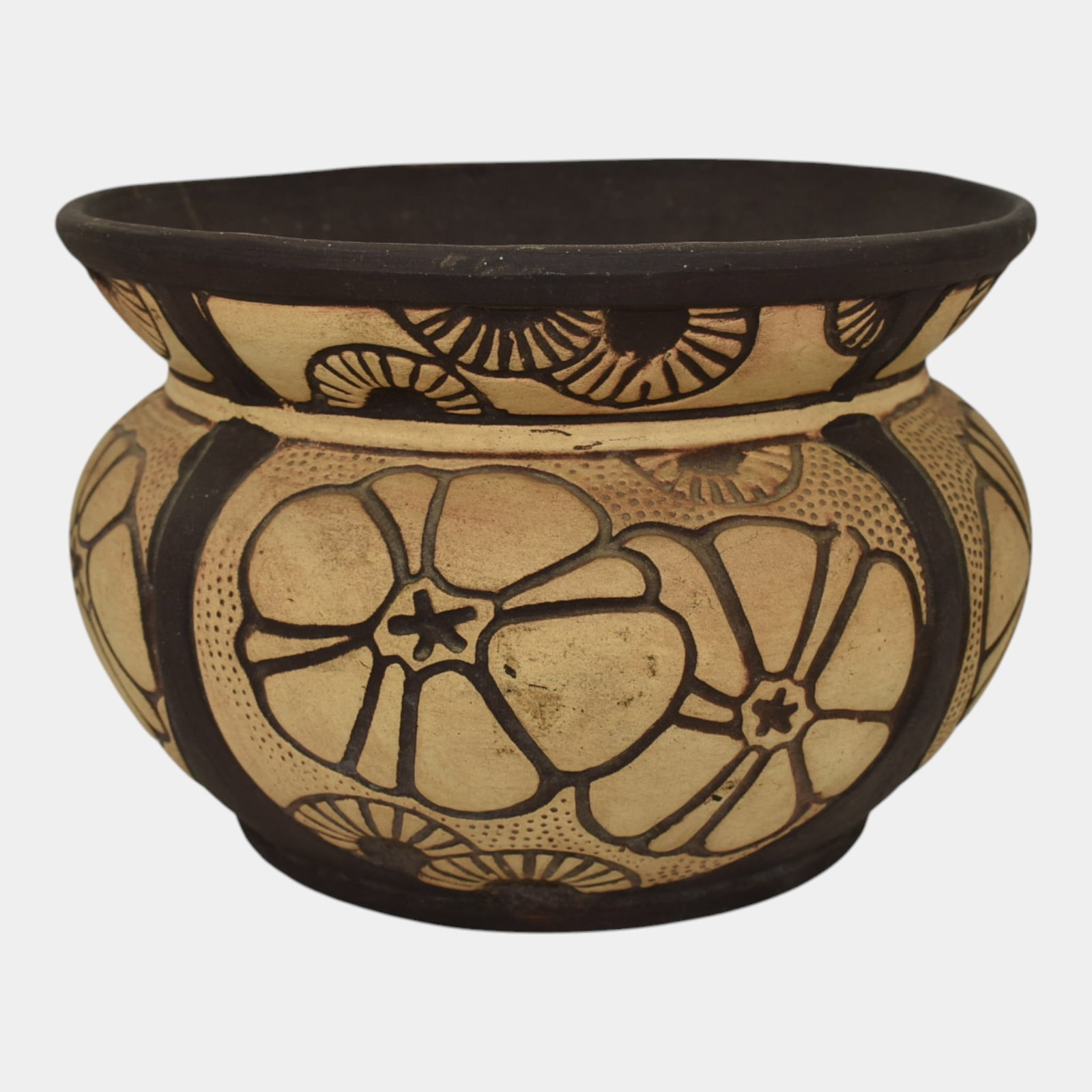 Weller Claywood 1910 Vintage Art Pottery Brown Ceramic Bowl Spittoon Vase (1 of 6)