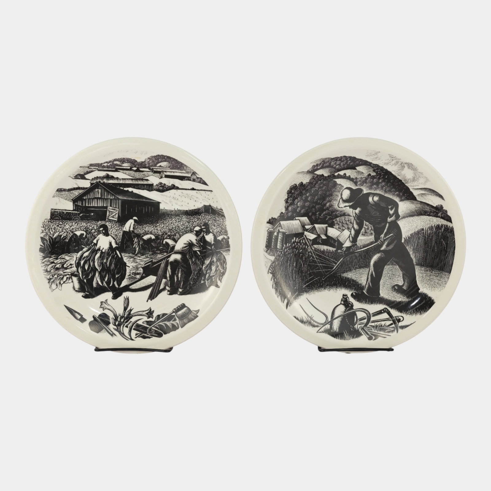 Wedgwood Clare Leighton Engravings New England Industries Decorative Plates: We offer affordable in-house shipping on all items.For higher resolution images please visit bid.craftedauctions.com Wedgwood Clare Leighton Engravings New England Industries Decorative Plates Excelle