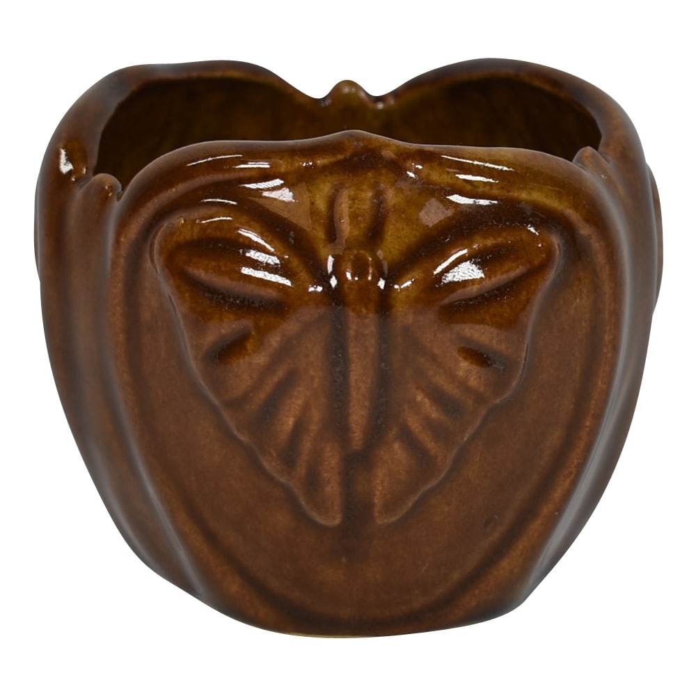 Van Briggle Pottery High Glaze Brown Butterfly Vase (1 of 6)