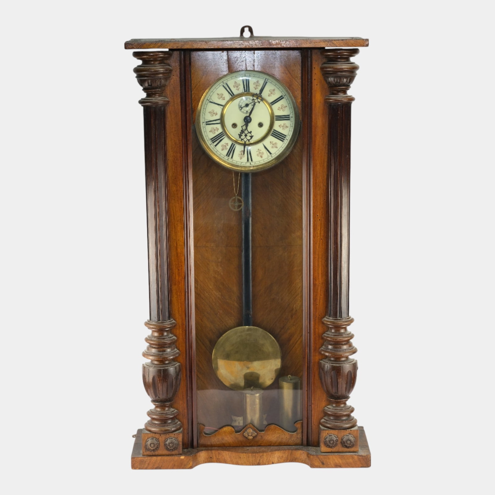 Gustav Becker Late 19th Century Vienna Regulator 2 Weight Wall Clock (1 of 8)
