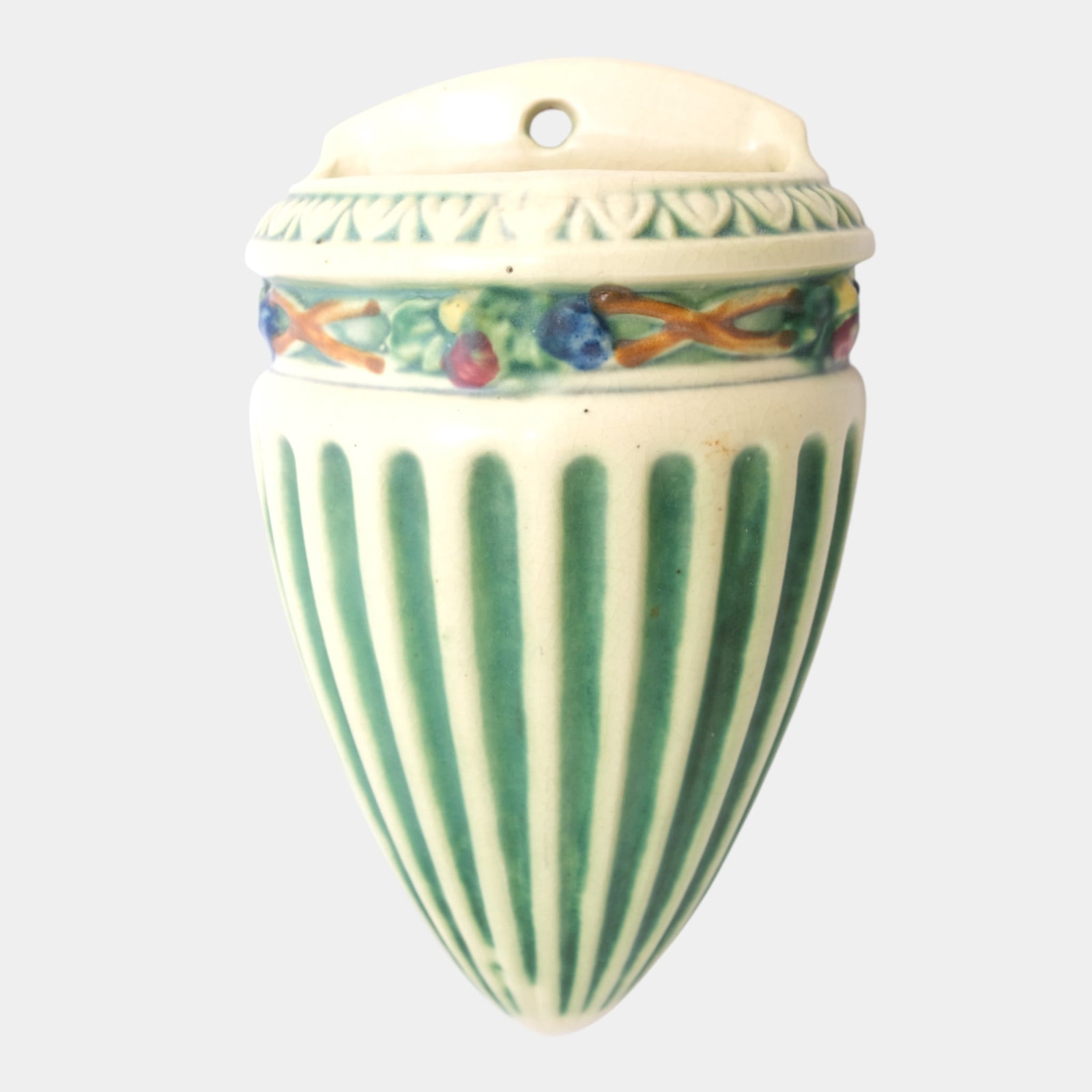 Roseville Corinthian 1923 Vintage Art Pottery Ceramic Wall Pocket 1232-8 (1 of 7)