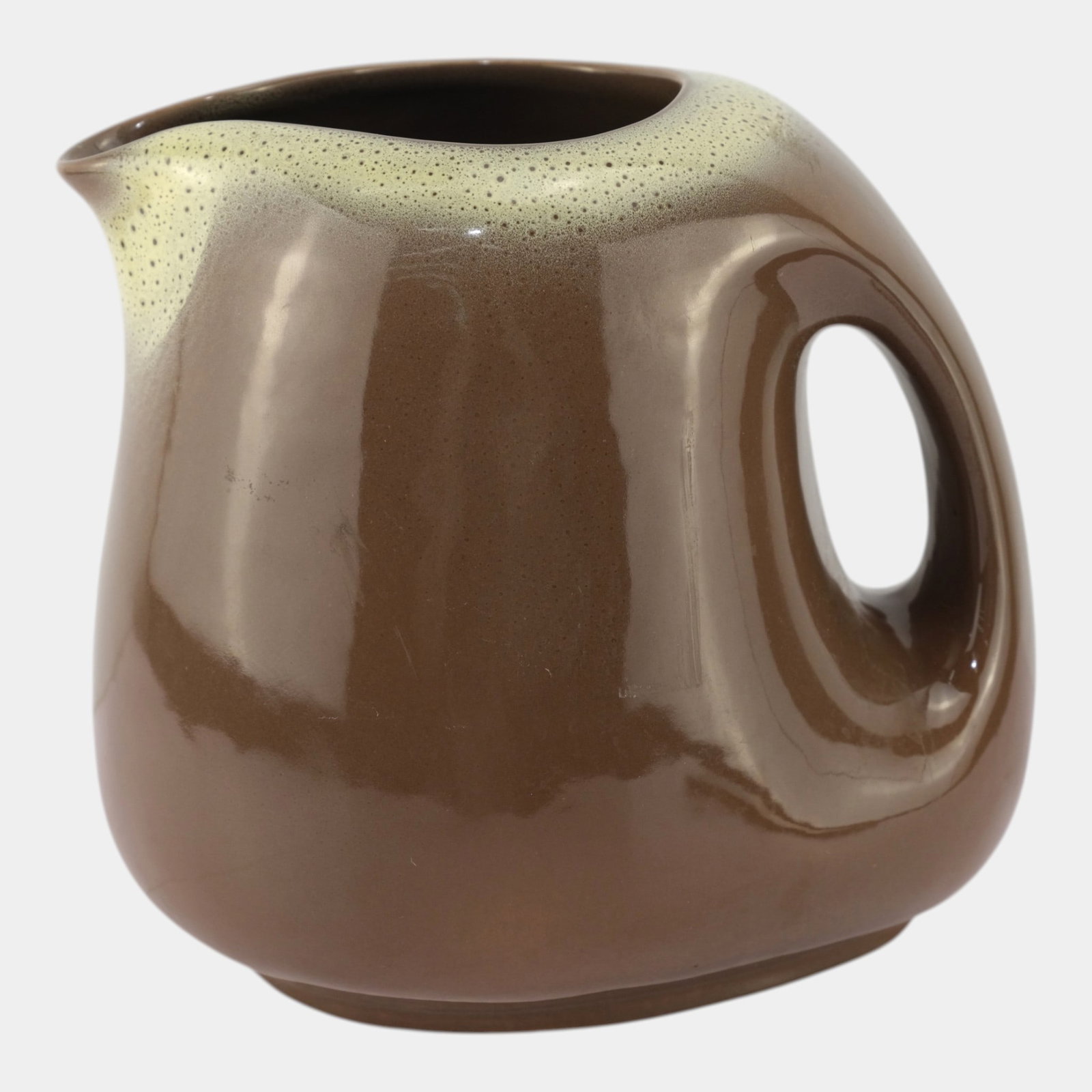 Tamac Vintage Mid Century Modern Brown Oklahoma Art Pottery Ceramic Pitcher (1 of 6)