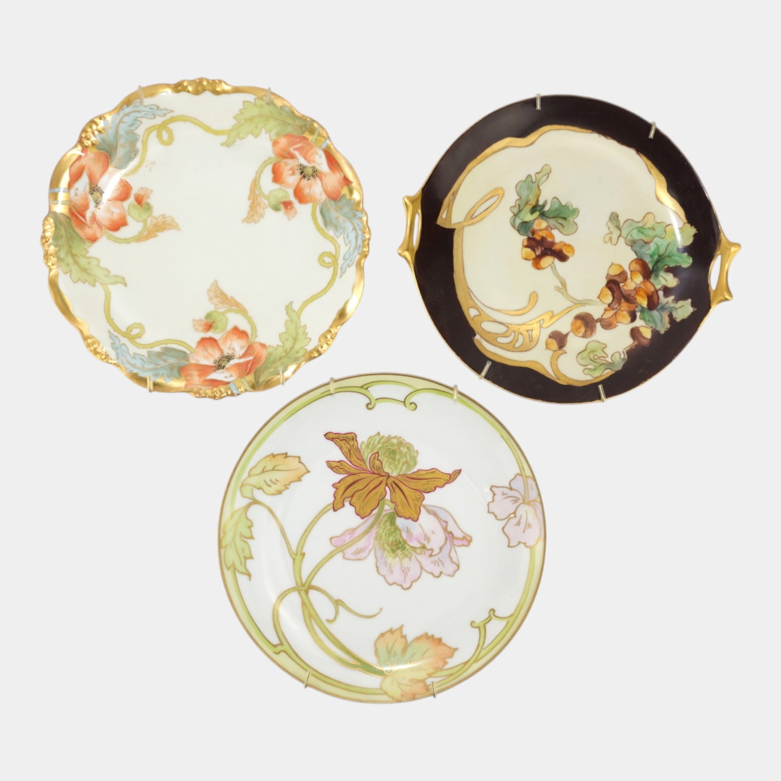 Hutschenreuther Selb & UC Limoges Hand Painted Art Nouveau Assorted Porcelain Plates (1 of 7)