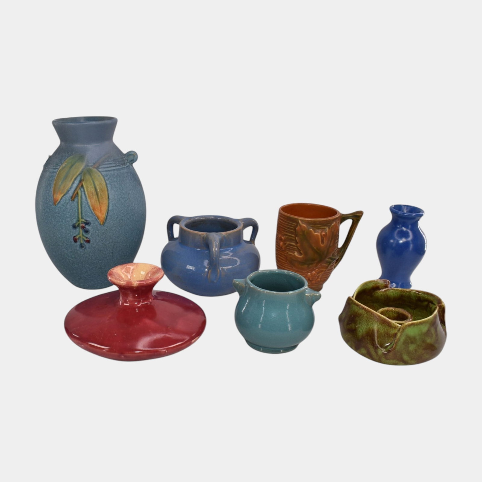 Roseville Weller Zanesville Rosemeade Vintage Pottery Vases (1 of 4)