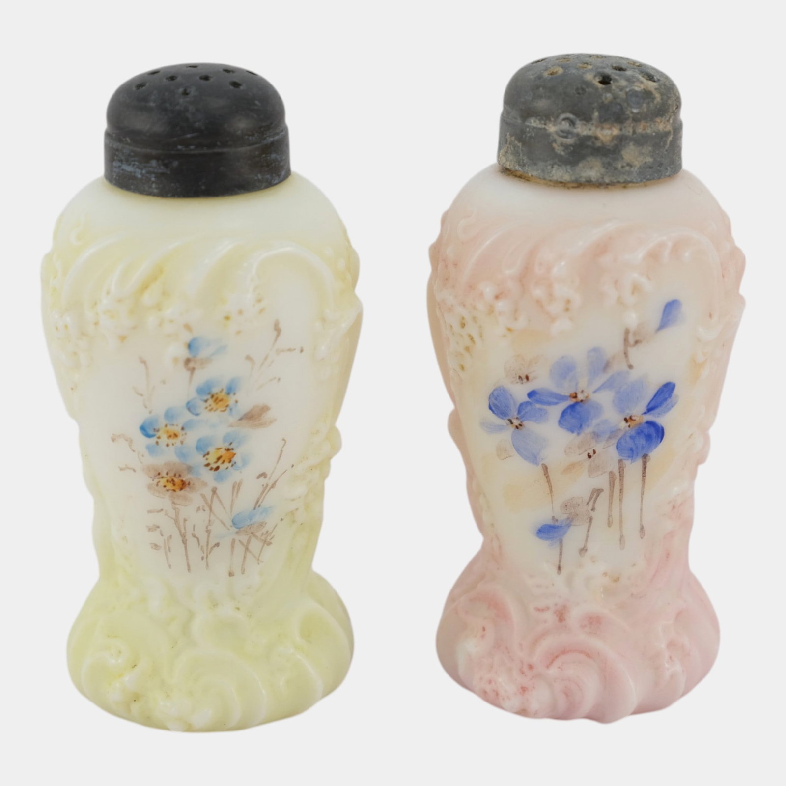 Mt Washington Wave Crest Late 19th Century Hand Painted Floral Salt And Pepper Shakers (1 of 6)