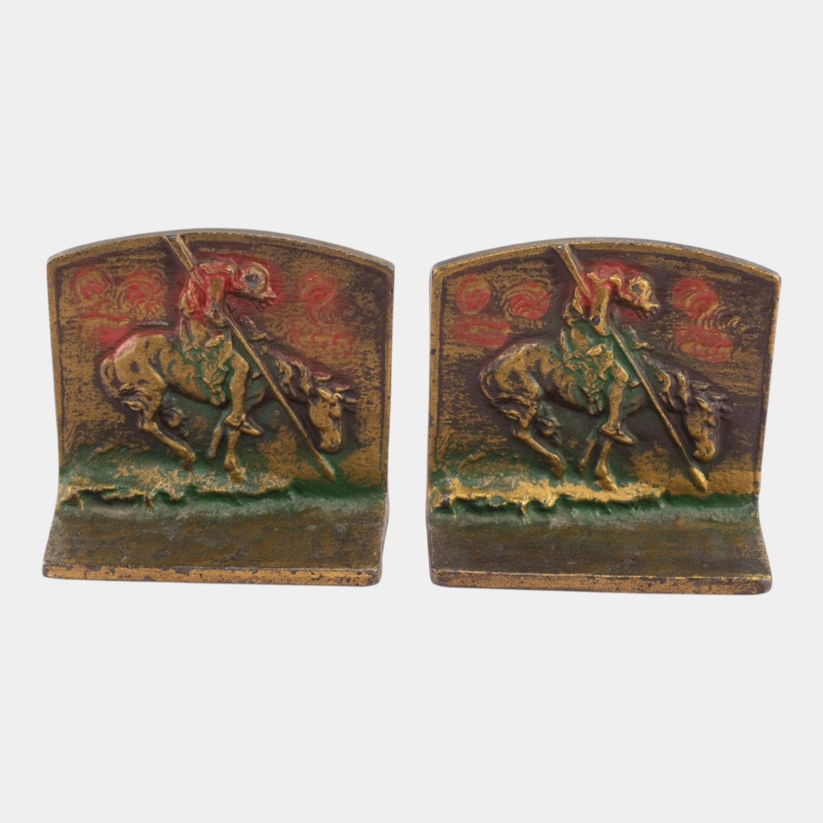 Native American On Horse Trail Of Tears "End Of The Trail" Bronze Bookends (1 of 6)