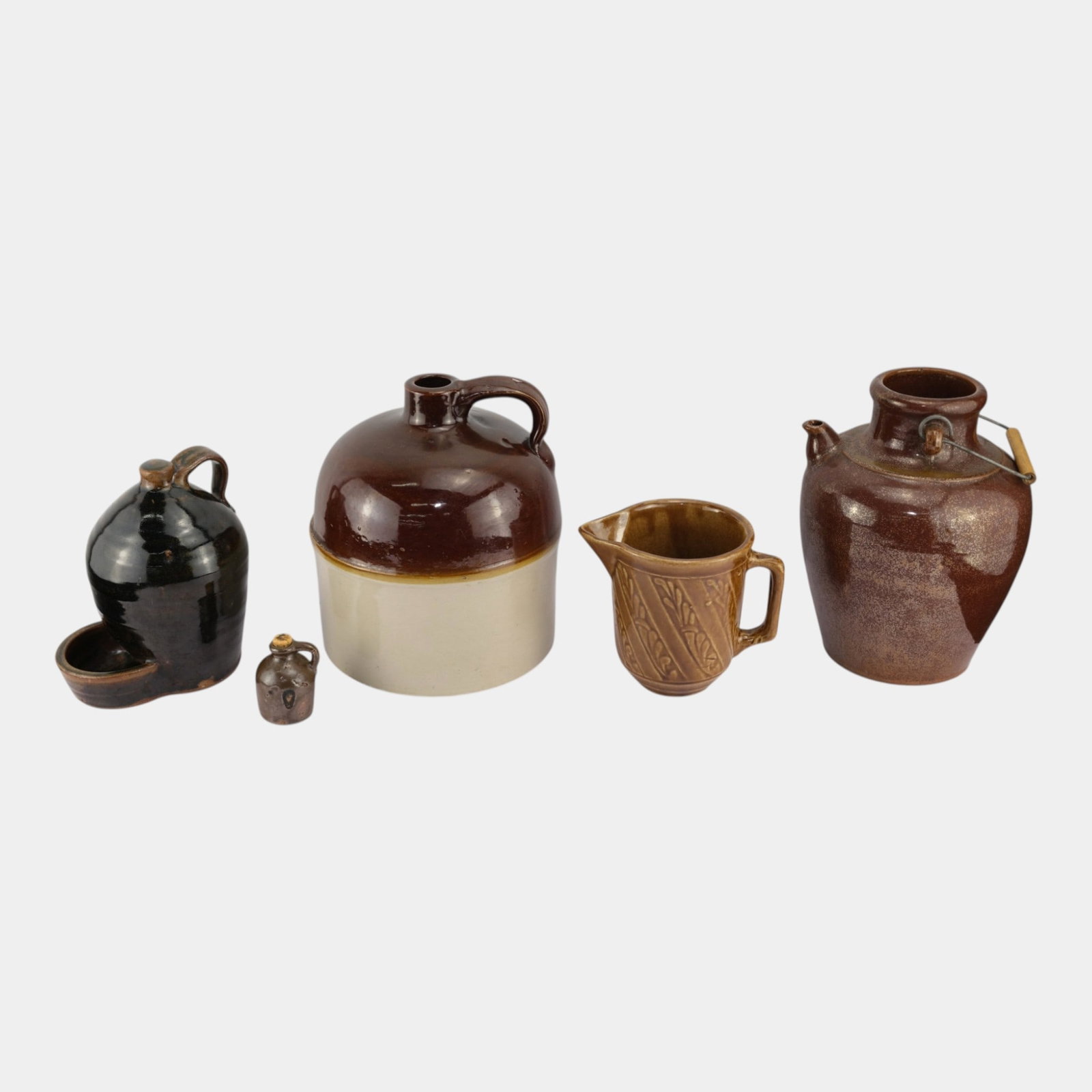 American Stoneware Primitive Crock Assorted Ceramic Jugs And Stoneware Pitcher (1 of 5)
