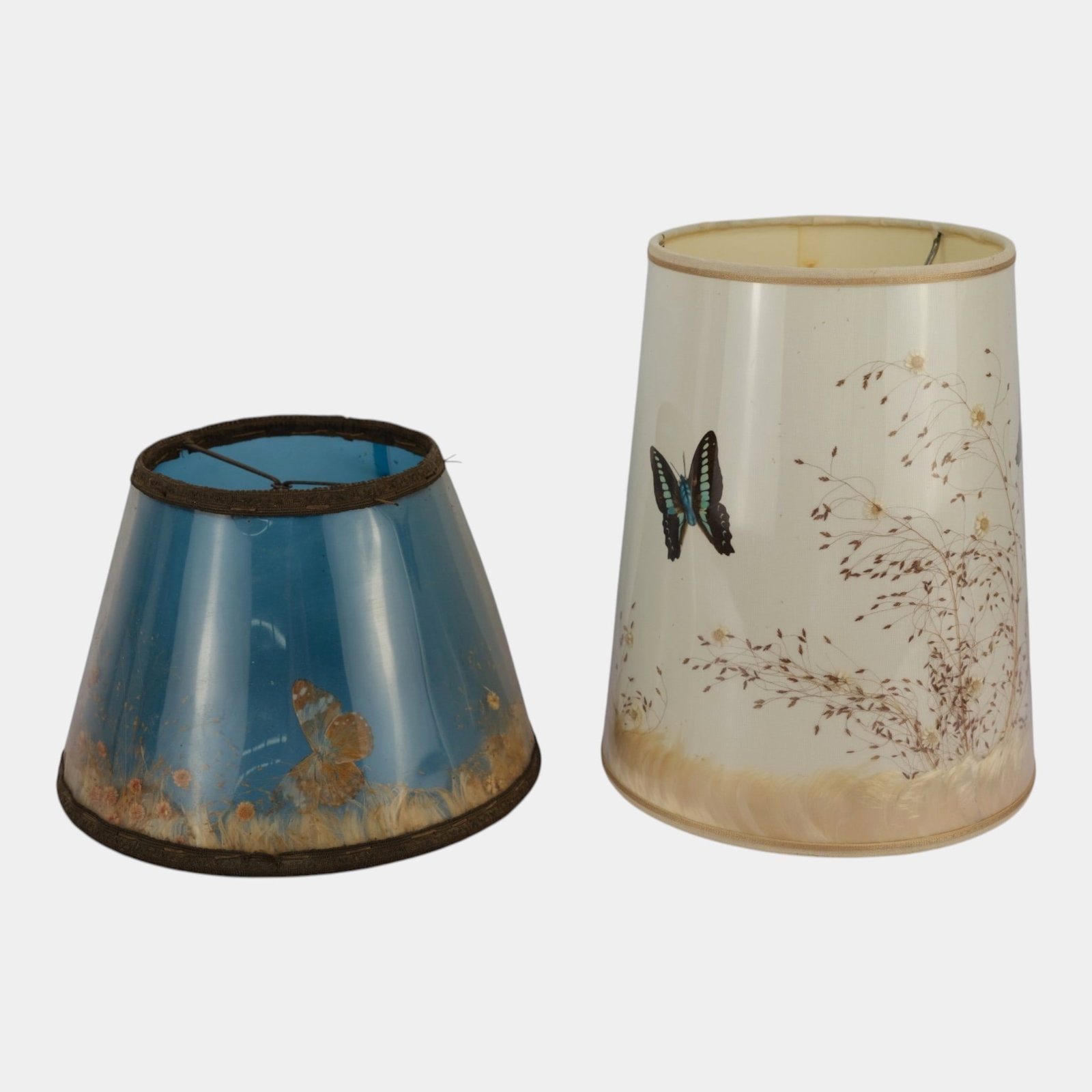 Van Briggle Pottery Large Butterflies Flowers Mid Century Factory Original Lamp Shades (1 of 4)