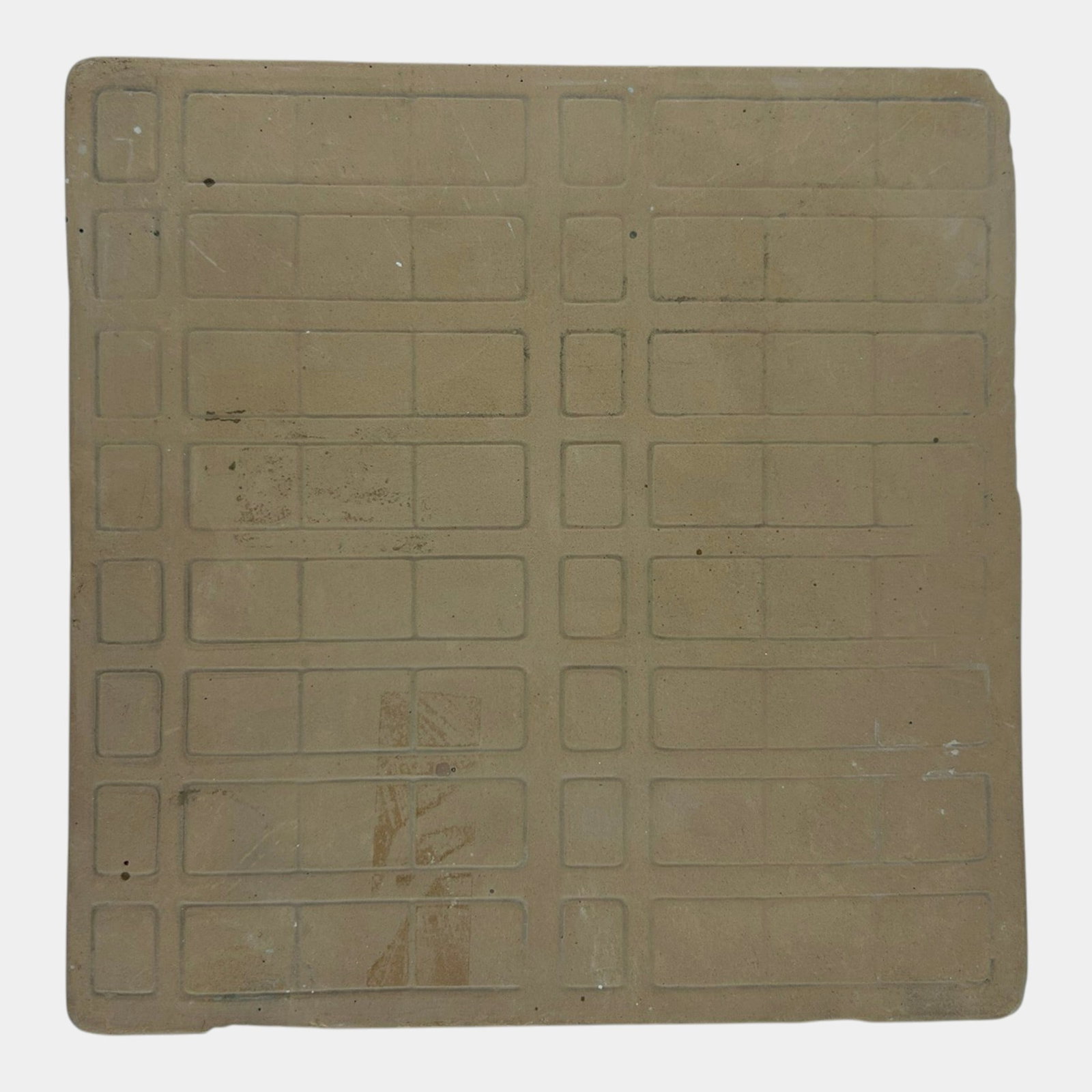 Marblehead Pottery Bisque Arts And Crafts Geometric Decorative Tile Trivet (1 of 5)