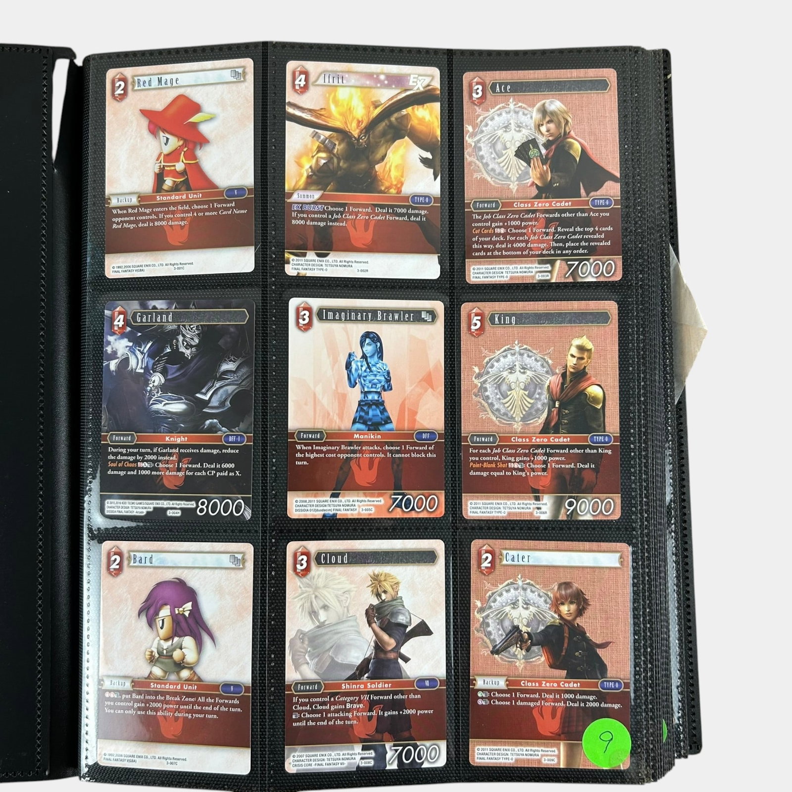 Final Fantasy TCG Square Enix Co Opus 3 & 4 Near Complete Basic Sets In Card Binder (1 of 19)