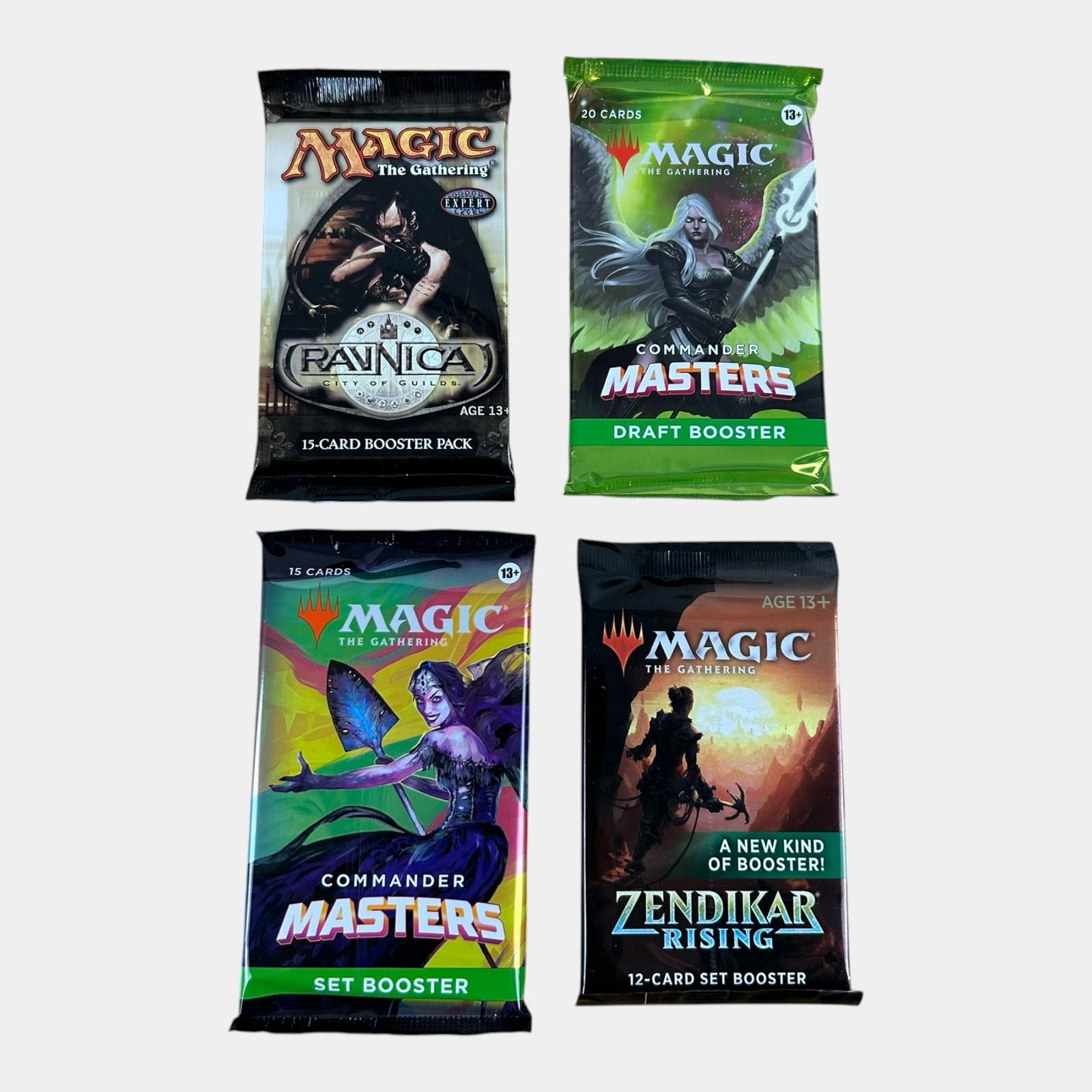 Magic The Gathering TCG Sealed Set Booster Packs Ravnica, Commander Masters, & Zendikar Rising MTG (1 of 2)