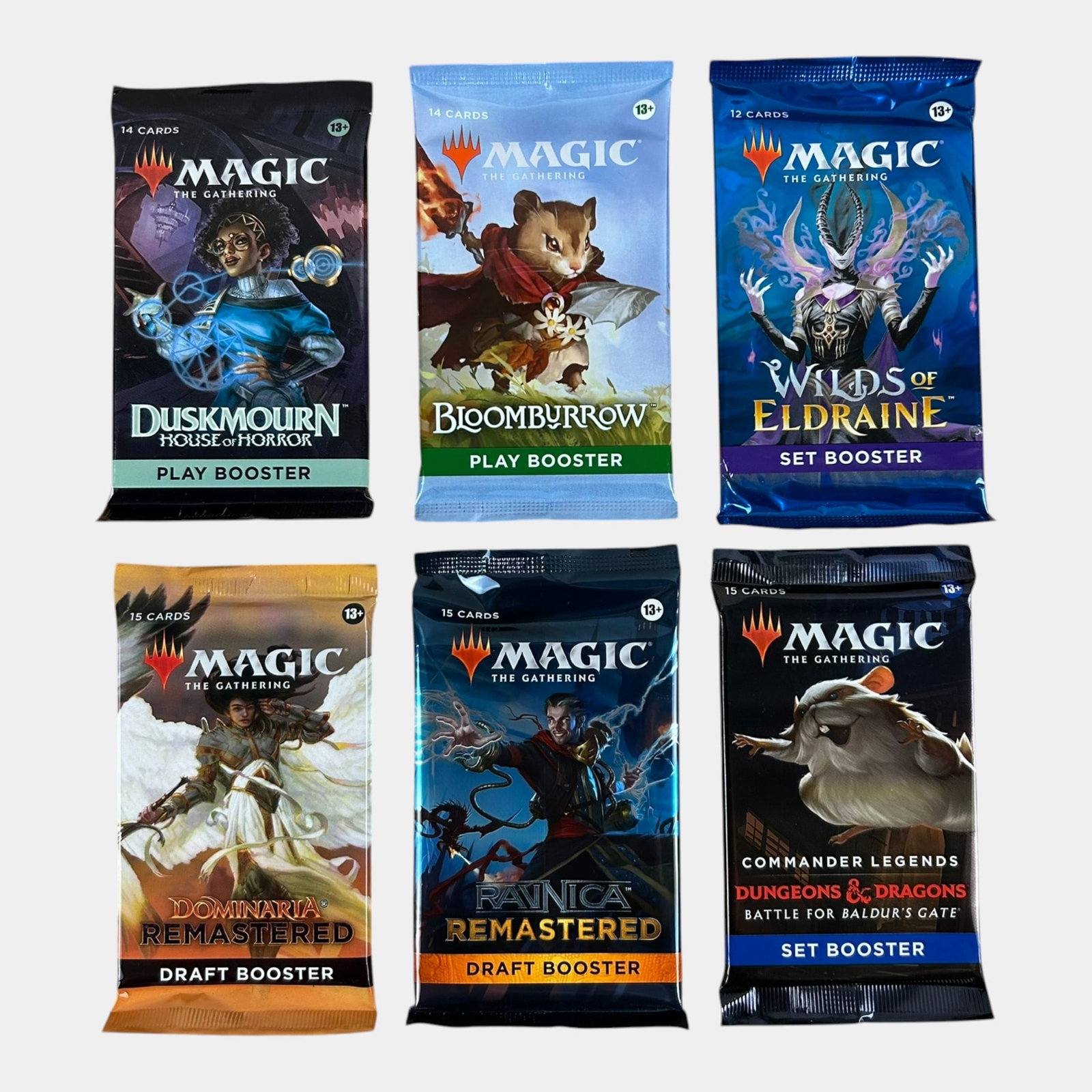 Magic The Gathering TCG Sealed Set Booster Packs Bloomburrow, Dominaria, Ravnica, & More MTG Cards (1 of 2)
