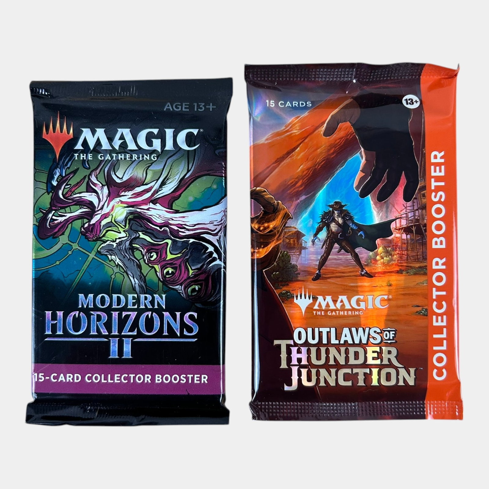 Magic The Gathering TCG Sealed Collector Booster Packs Modern Horizons II & Outlaws Of Thunder: We offer affordable in-house shipping on all items.For higher resolution images please visit bid.craftedauctions.com Magic The Gathering TCG Sealed Collector Booster Packs Modern Horizons II & Outlaws