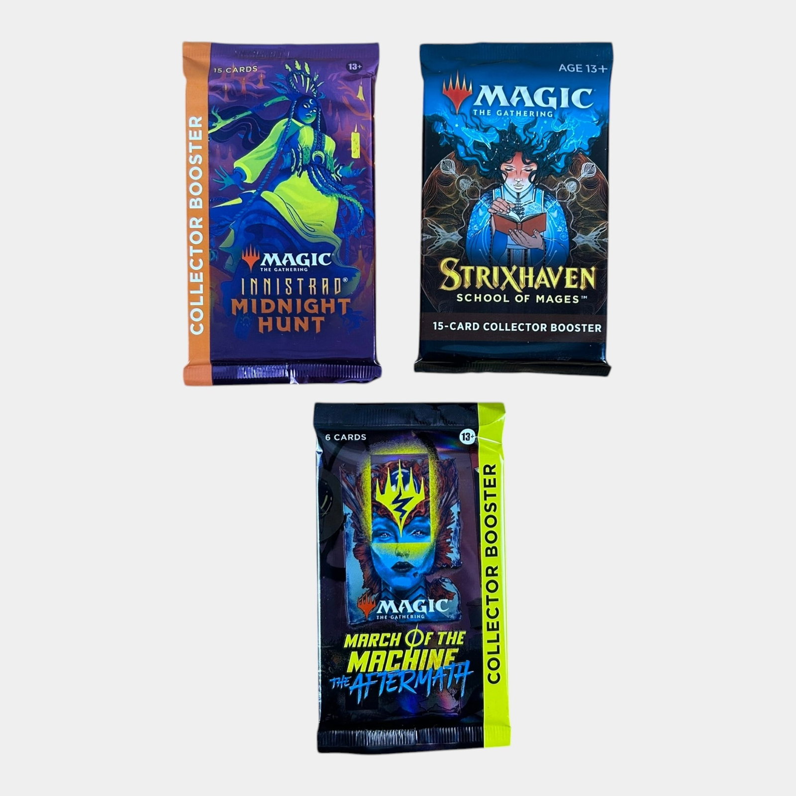 Magic The Gathering TCG Sealed Collector Booster Packs Innistrad Midnight Hunt, Strixhaven, & March (1 of 2)