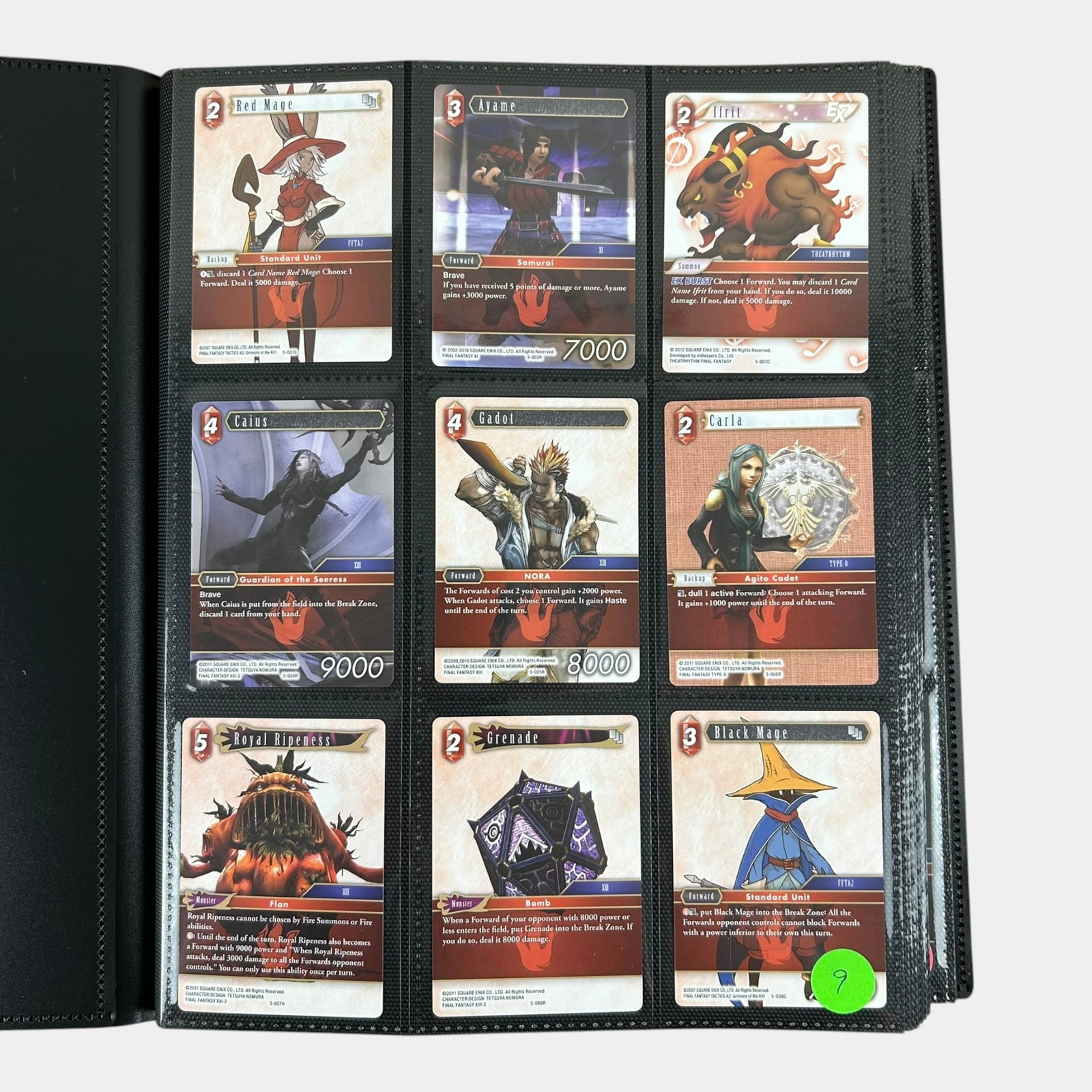 Final Fantasy TCG Square Enix Co Opus 5 & 6 Near Complete Basic Sets In Card Binder (1 of 17)