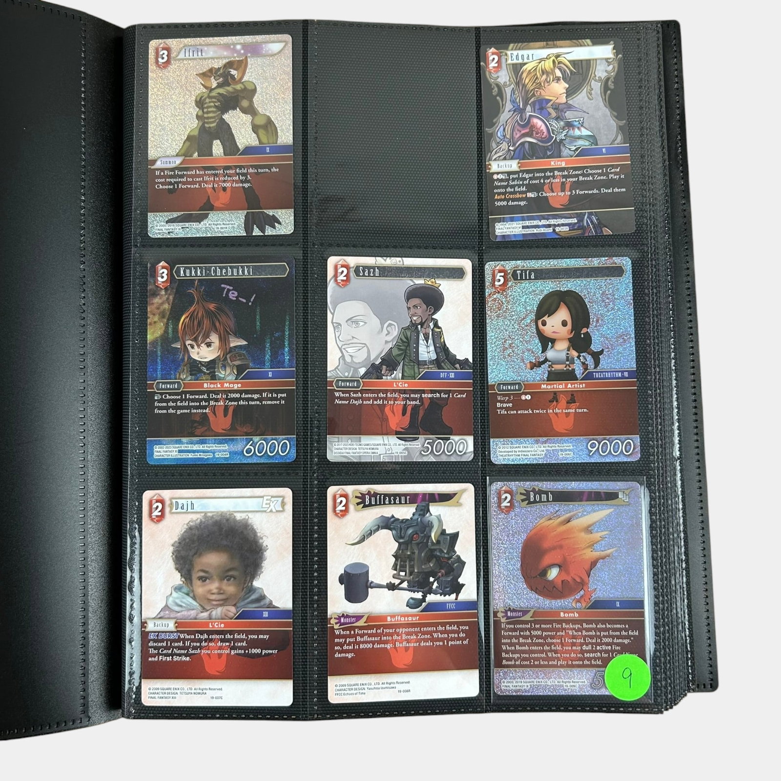 Final Fantasy TCG Square Enix Co Opus 19 Near Complete Basic Sets In Card Binder With Holo Cards (1 of 8)