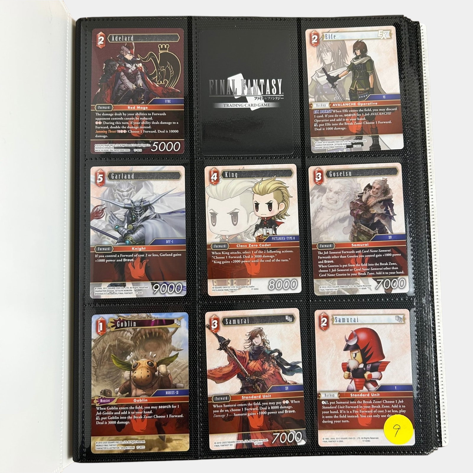 Final Fantasy TCG Square Enix Co Opus 17 & 18Near Complete Basic Sets In Card Binder (1 of 18)