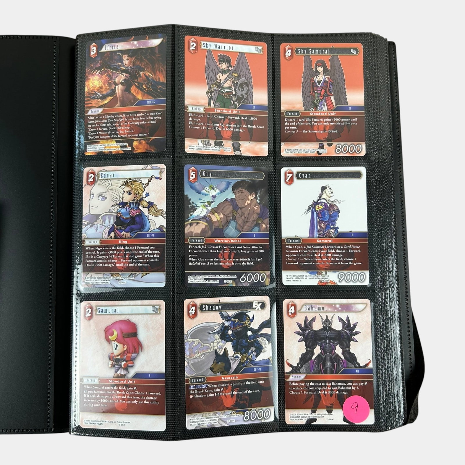 Final Fantasy TCG Square Enix Co Opus 15 & 16 Near Complete Basic Sets In Card Binder (1 of 18)
