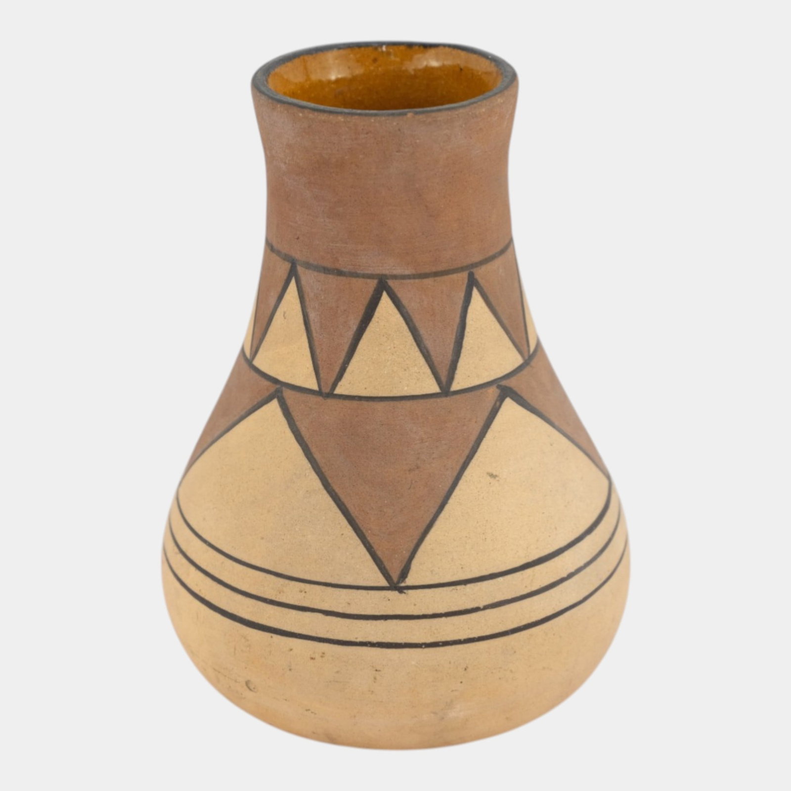 Owens Aborigine 1907 Vintage Native American Art Pottery Hand Decorated Vase: Professional, fast, and affordable in house shipping available for all items.For higher resolution images please visit www.bid.craftedauctions.com Owens Aborigine 1907 Vintage Native American Art Pott