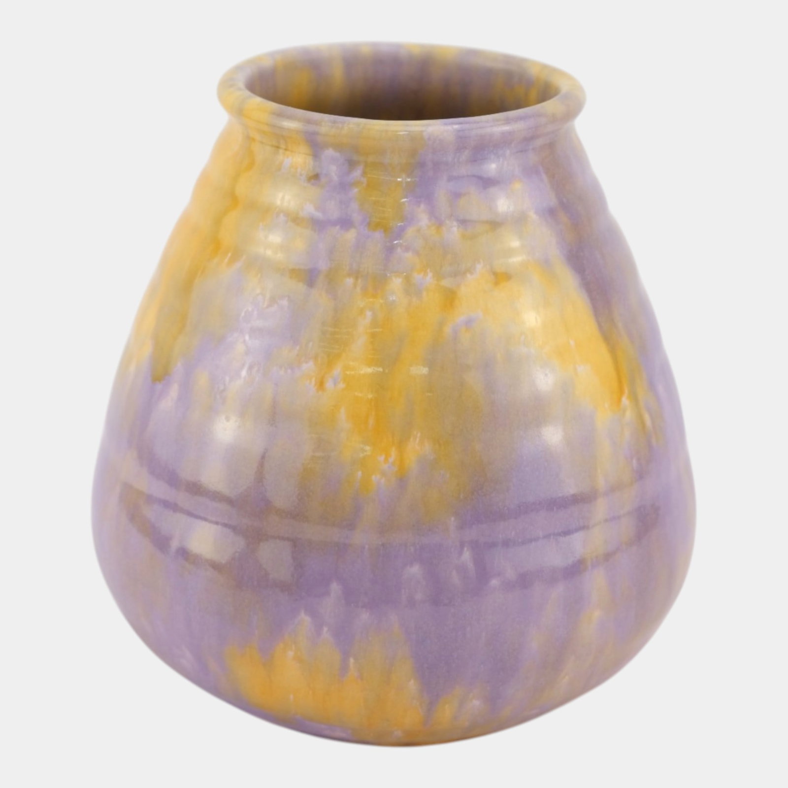 Roseville Imperial II Vintage Art Deco Pottery Purple Yellow Ceramic Vase 469-6: Professional, fast, and affordable in house shipping available for all items.For higher resolution images please visit www.bid.craftedauctions.com Roseville Imperial II Vintage Art Deco Pottery Purple