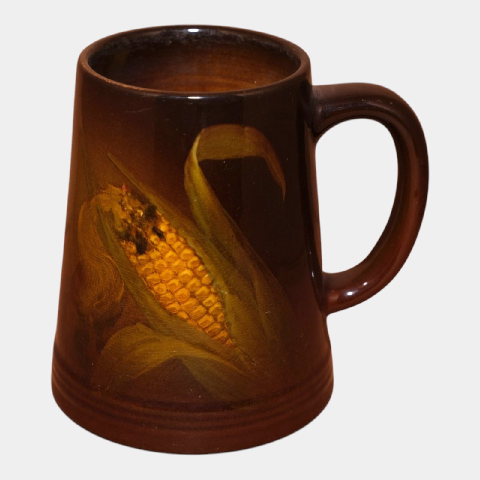 Rookwood 1898 Vintage Arts And Crafts Pottery Brown Corn Ceramic Mug 587C Zettel: Professional, fast, and affordable in house shipping available for all items.For higher resolution images please visit www.bid.craftedauctions.com Rookwood 1898 Vintage Arts And Crafts Pottery Brown C