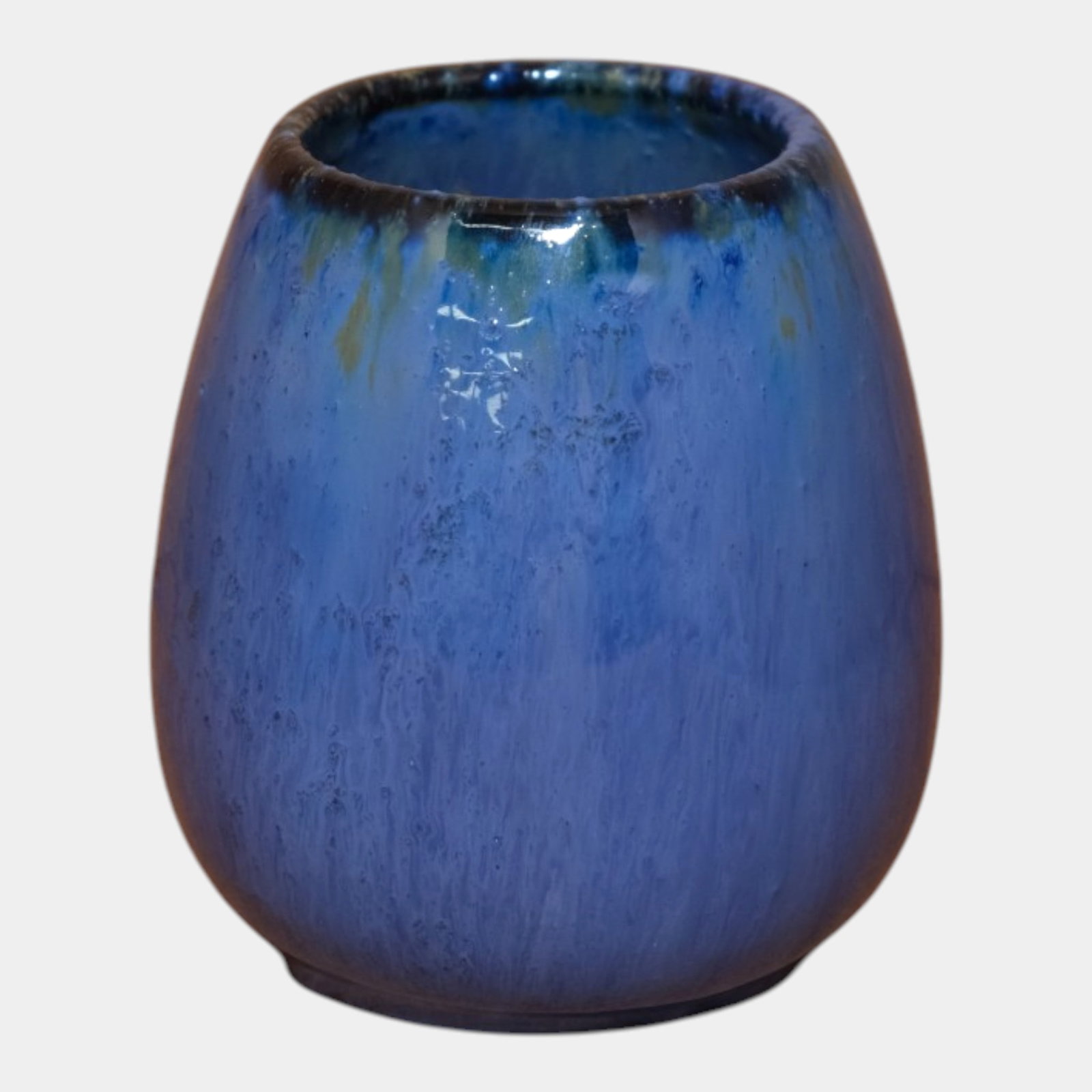 Fulper 1917-1934 Arts And Crafts Pottery Blue Flambe Drip Glaze Ceramic Vase 011 (1 of 6)