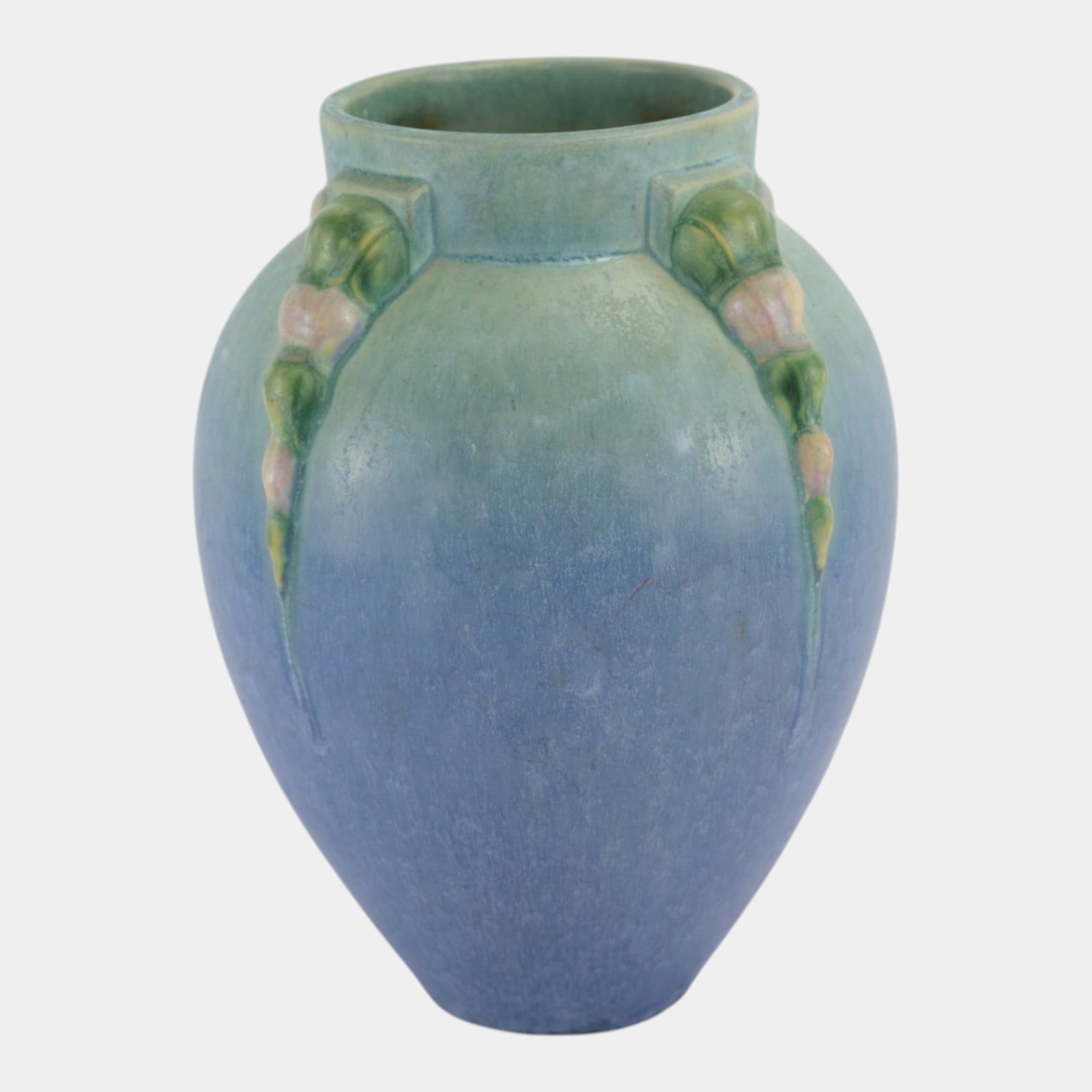 Roseville Topeo Blue 1934 Vintage Art Deco Pottery Ceramic Vase 661-9 (1 of 6)